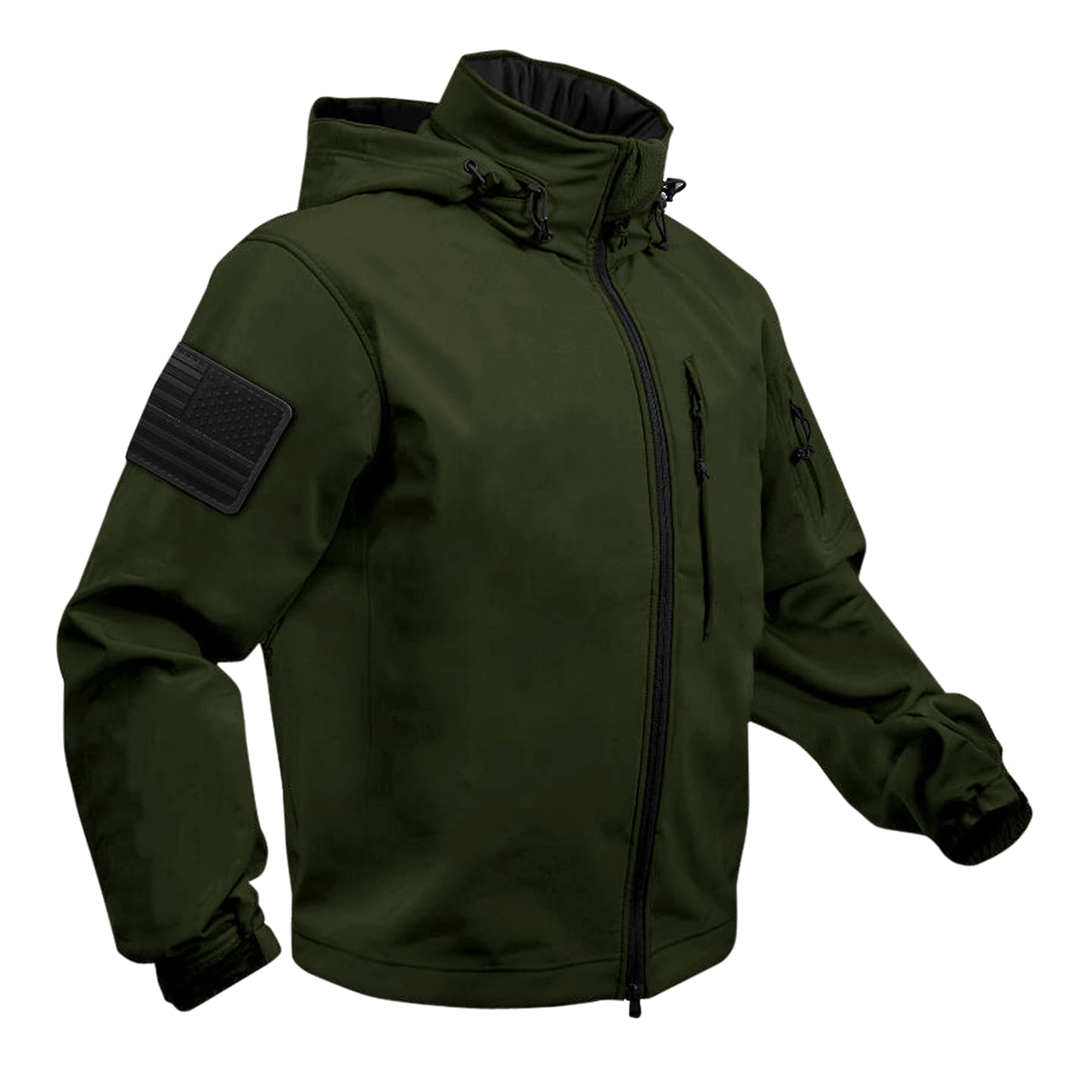 USA Patriotic American Flag Concealed Carry Waterproof Jacket - Tactical Windproof Hunting Coat for Outdoor Camping & Hiking