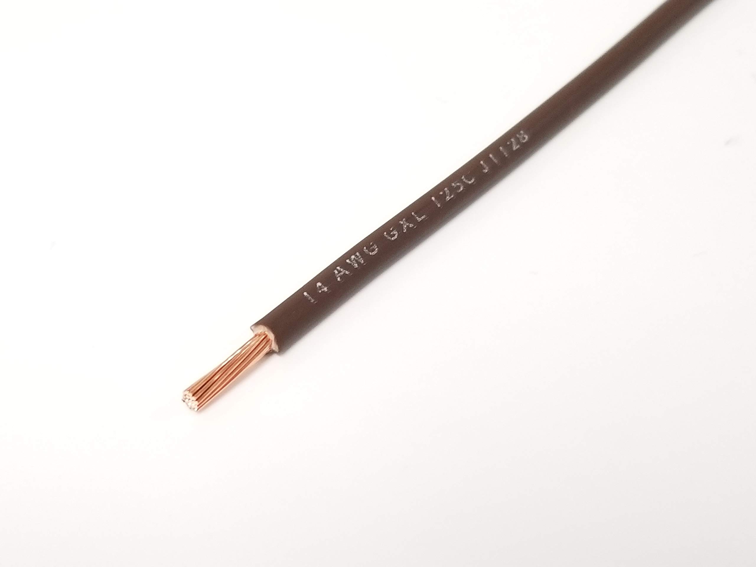 14 AWG GXL Automotive Wire - High Temperature Stranded Copper Wire (8 Colors, Legend Print, 25ft Coil) - AC/DC Power Supply - Made in USA - Perfect for Car Audio, Wiring Harnesses & Electrical Repairs