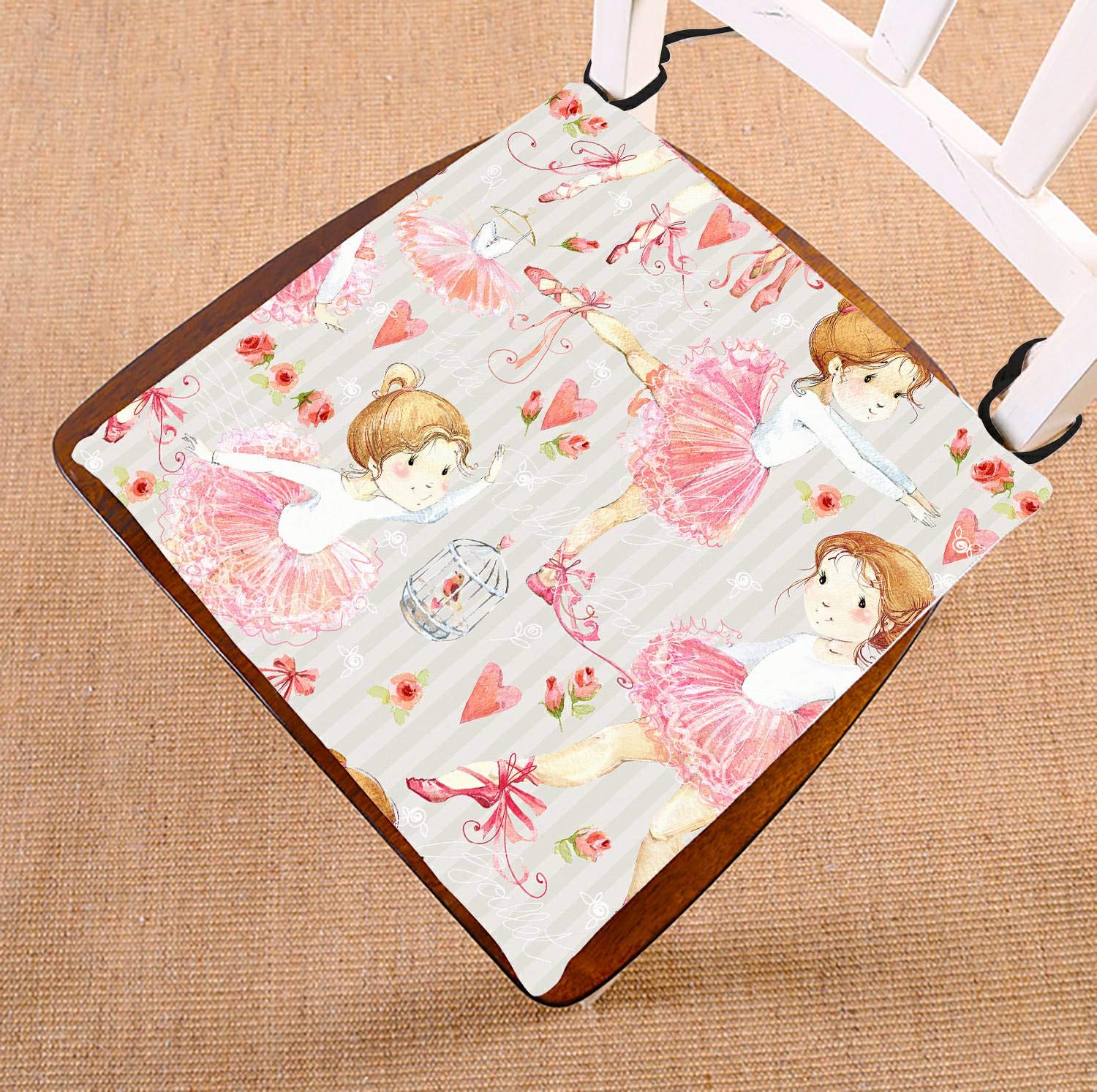 ECZJNT Ballerina Cute Girl Bed Runner Scarf - 20x95 Inch Decorative Bed Cover for Girls Room, Nursery & Ballet Themed Decor - Perfect for Twin, Full & Queen Size Beds