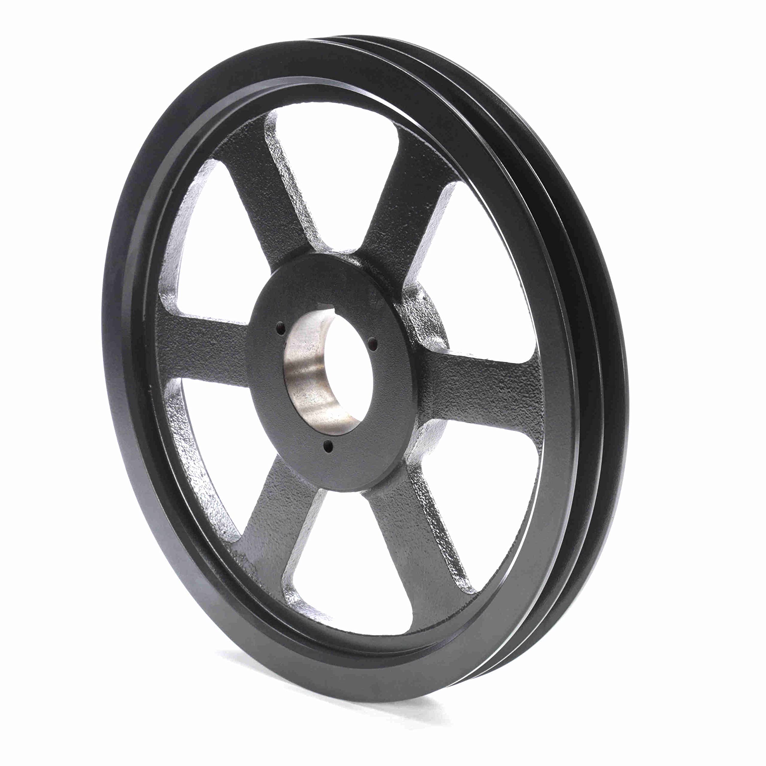 2B5V136 Split Taper Sheave - Cast Iron 2 Groove Pulley for A/B/5V Belts with B Bushing | Heavy Duty Power Transmission for Industrial Machinery & Agricultural Equipment