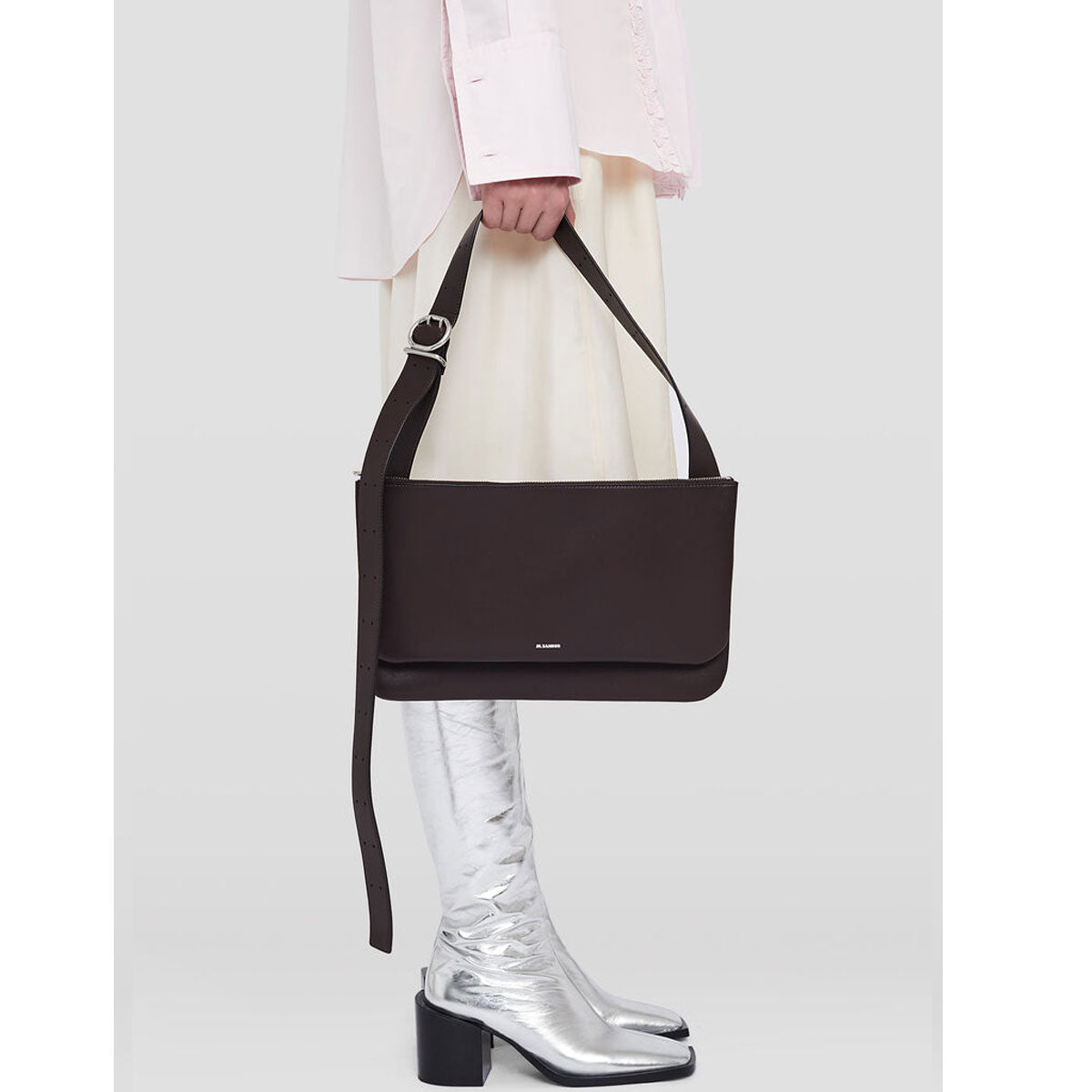 Ombra East West Espresso Leather Crossbody Bag - Stylish & Compact for Everyday Use, Travel, and Work