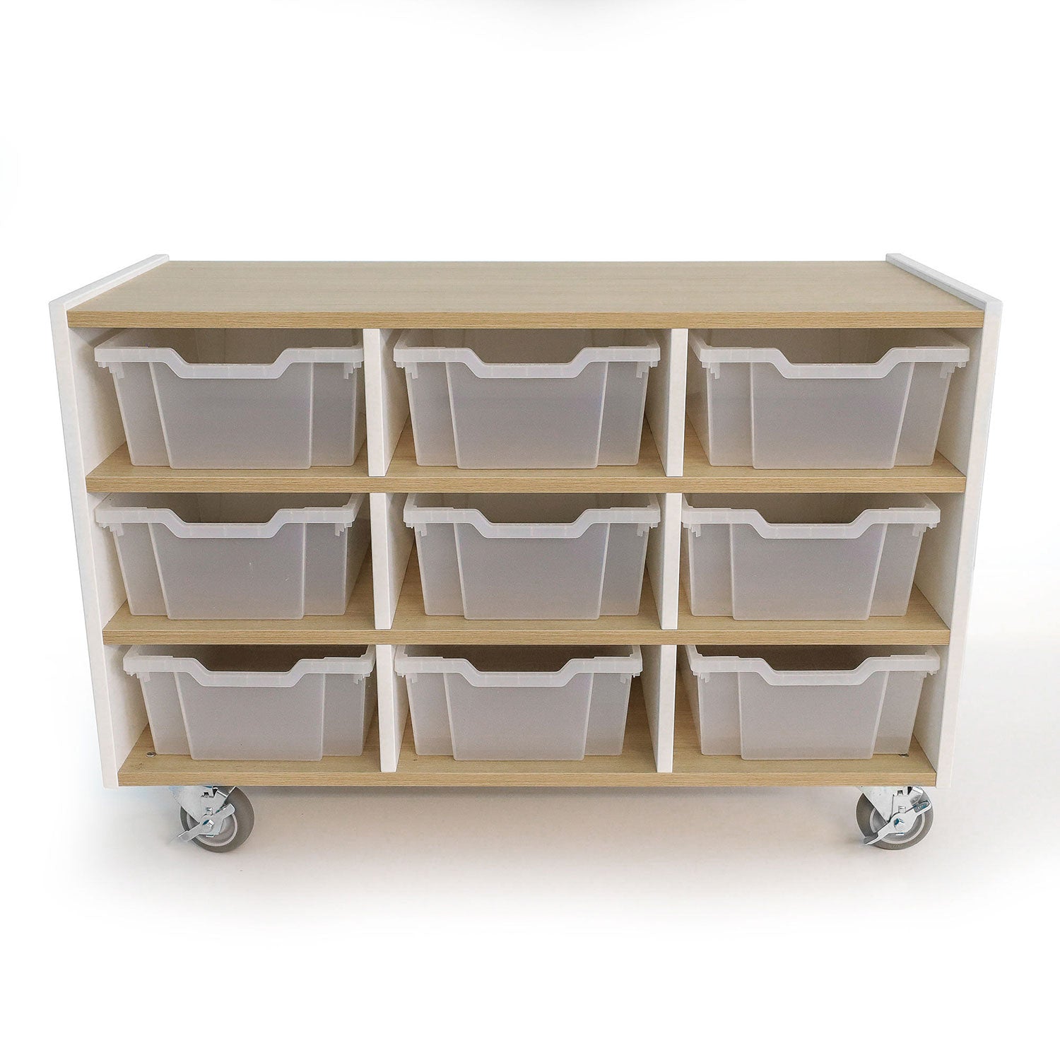 Elevated™ 9-Tray Mobile File Cabinet WB1929 - Heavy-Duty Rolling Storage Organizer for Office, Home, or Classroom Use