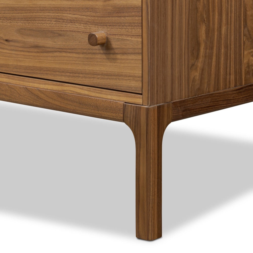 Arturo 9-Drawer Dresser - Natural Walnut Veneer Wood Chest for Bedroom Storage | Perfect for Master Bedroom, Guest Room & Dorm Organization