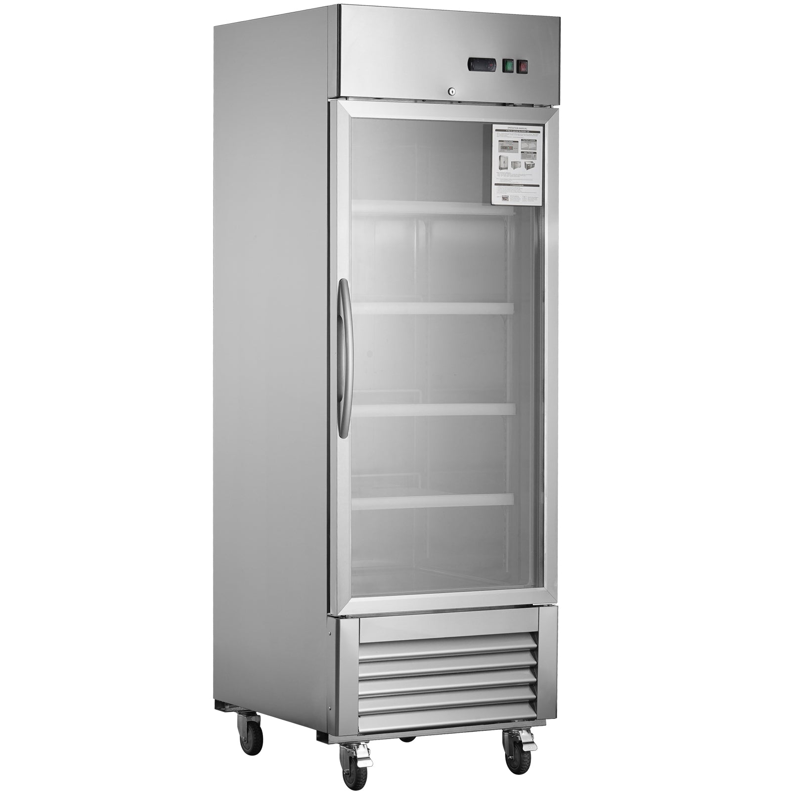 27'W Commercial Stainless Steel Refrigerator Freezer with Fan Cooling - Perfect for Restaurants, Grocery Stores & Catering Businesses