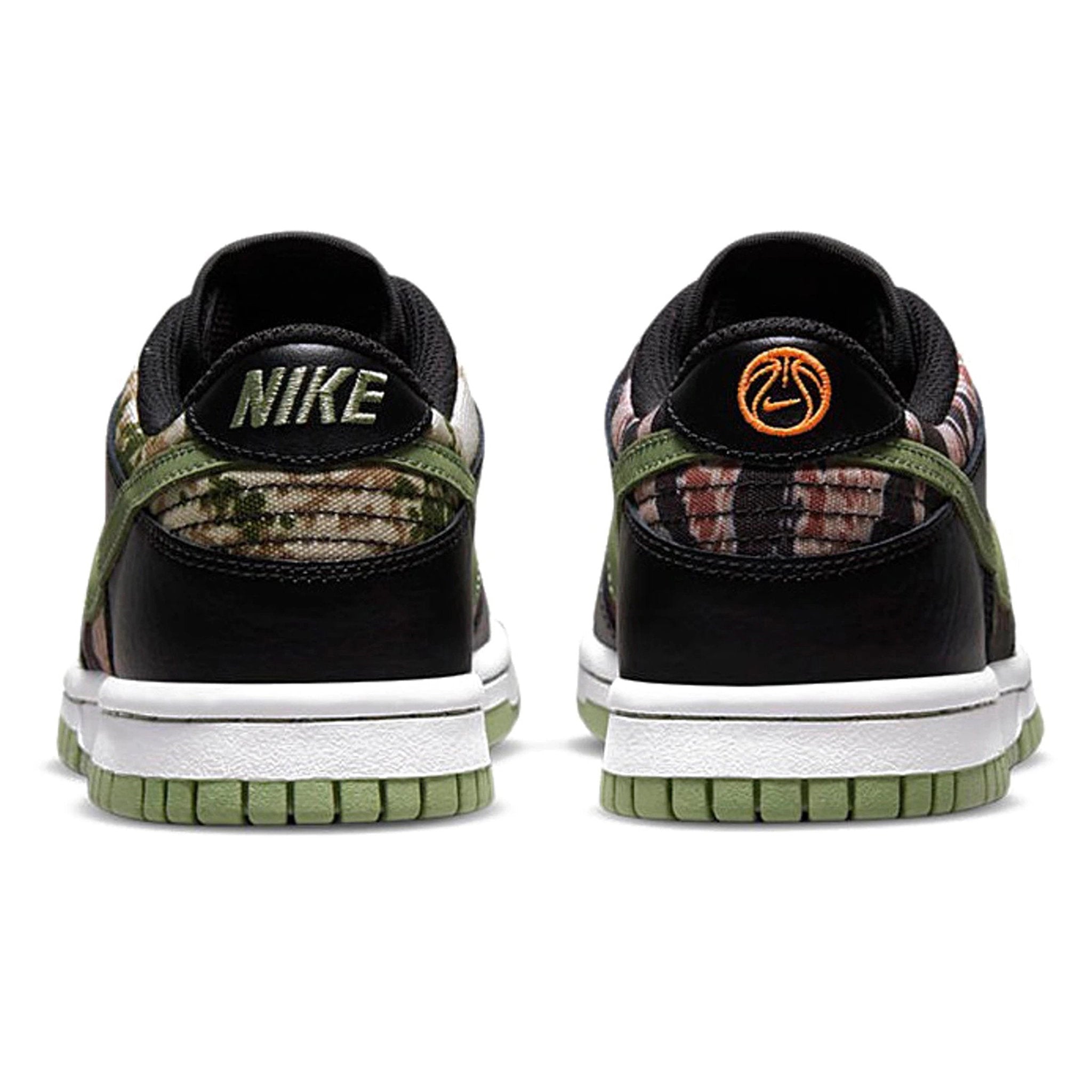 Nike Dunk Low SE Sail Crazy Camo Sneakers - Mismatched Sizes (Left UK 7.5, Right UK 6.5) - Trendy Streetwear for Casual Wear & Sneaker Collectors