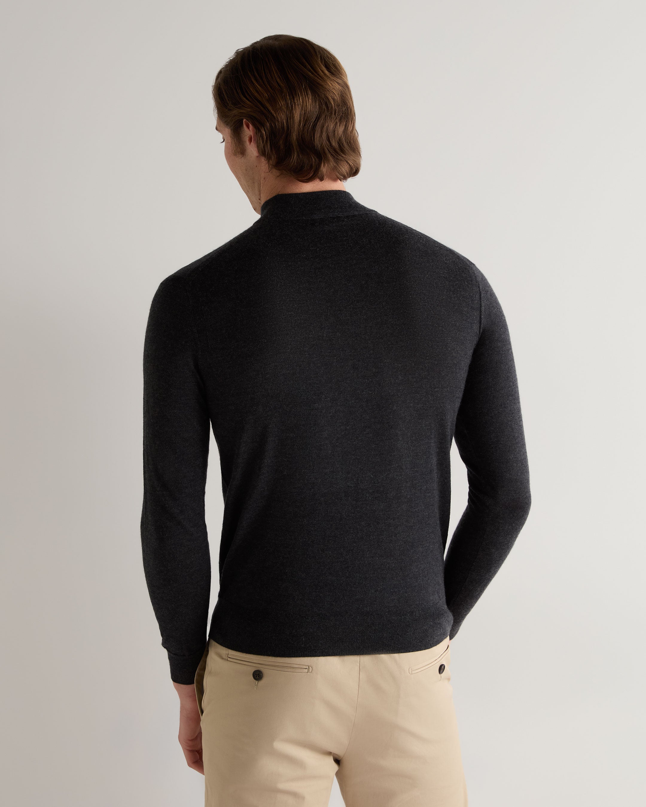 007 Ultra-Soft Fine Gauge Cashmere Turtleneck Sweater for Women - Dark Charcoal Grey | Winter Warm Pullover for Office & Casual Wear
