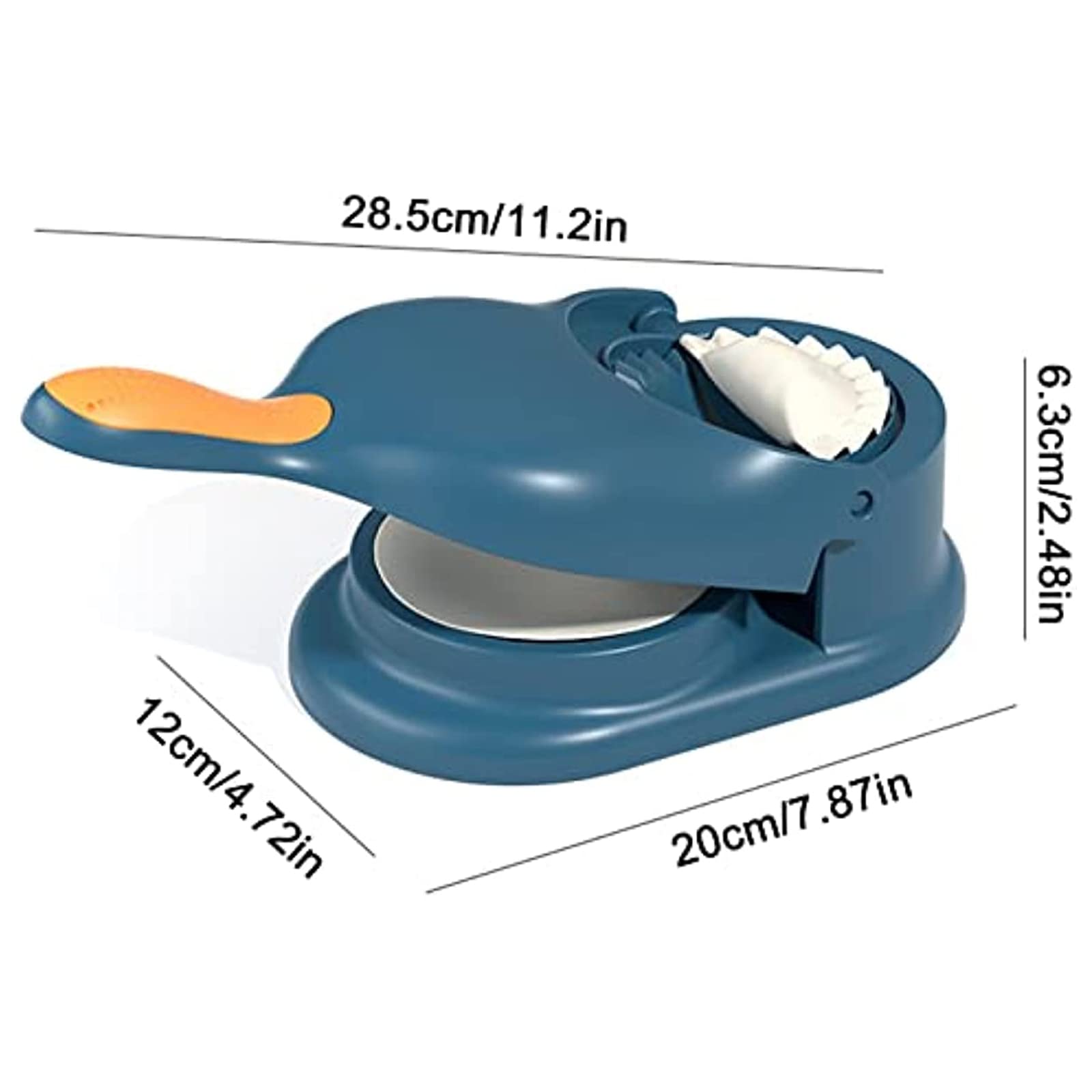 2 in 1 Dumpling Maker Machine & Press - Professional Dumpling Skin Maker Mold for Homemade Dumplings, Wontons, Ravioli (Blue) | Perfect for Asian Cooking, Family Meal Prep & Party Snack Making