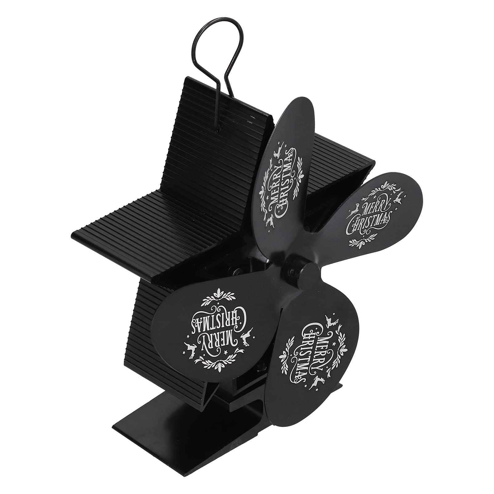 Zerodis 4-Blade Heat Powered Wood Stove Fan - Ultra Quiet & Efficient for Home Heating (Black) | Perfect for Fireplace, Wood Stove & Cabin Heating