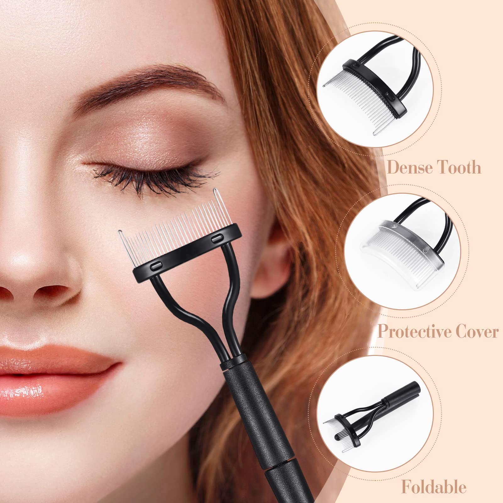Premium Eyelash Curler & Eyebrow Brush Kit - Lash Curler with Comb, Mascara Brushes & Silicone Pads - Perfect for Salon, Travel & Home Makeup Routine