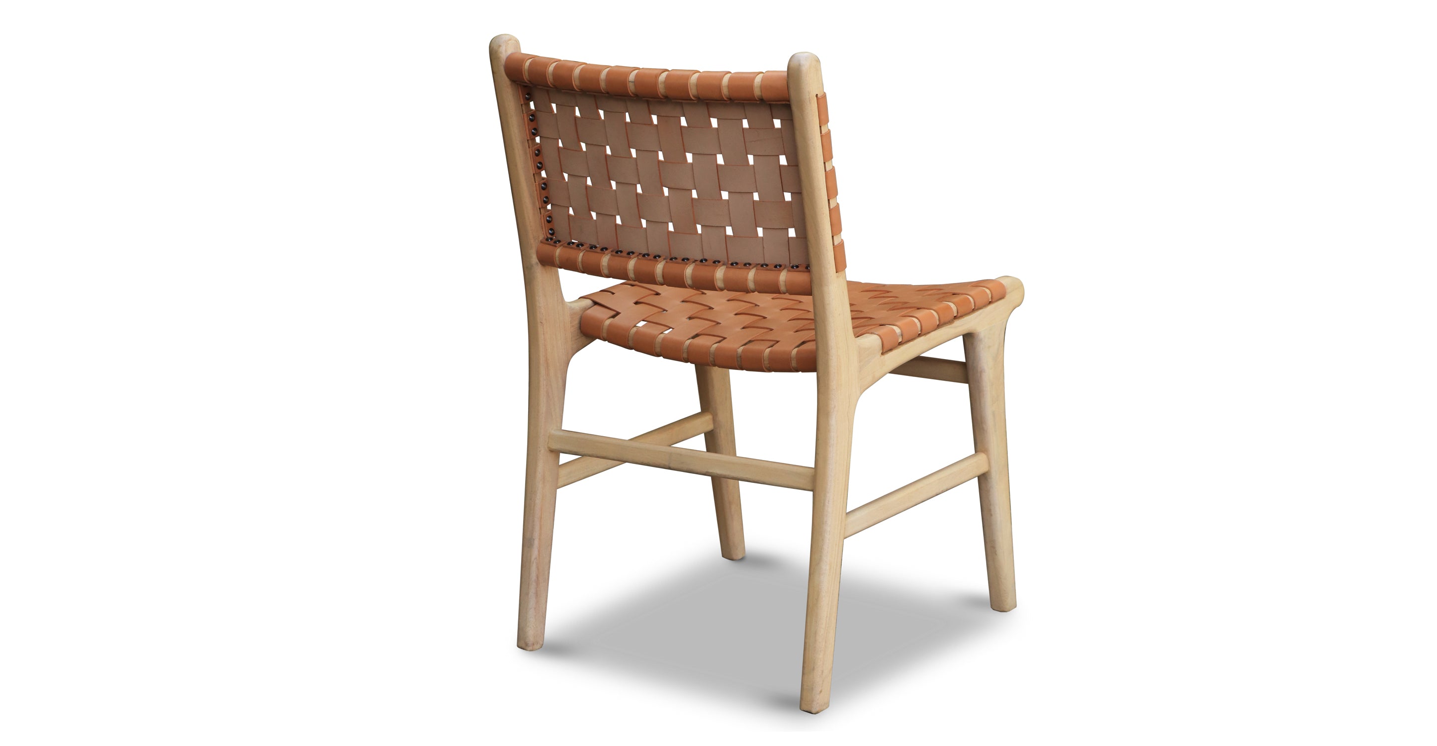 Premium Teak & Leather Dining Chair - Handcrafted Solid Wood & Genuine Leather - Perfect for Dining Room, Kitchen, or Restaurant Use