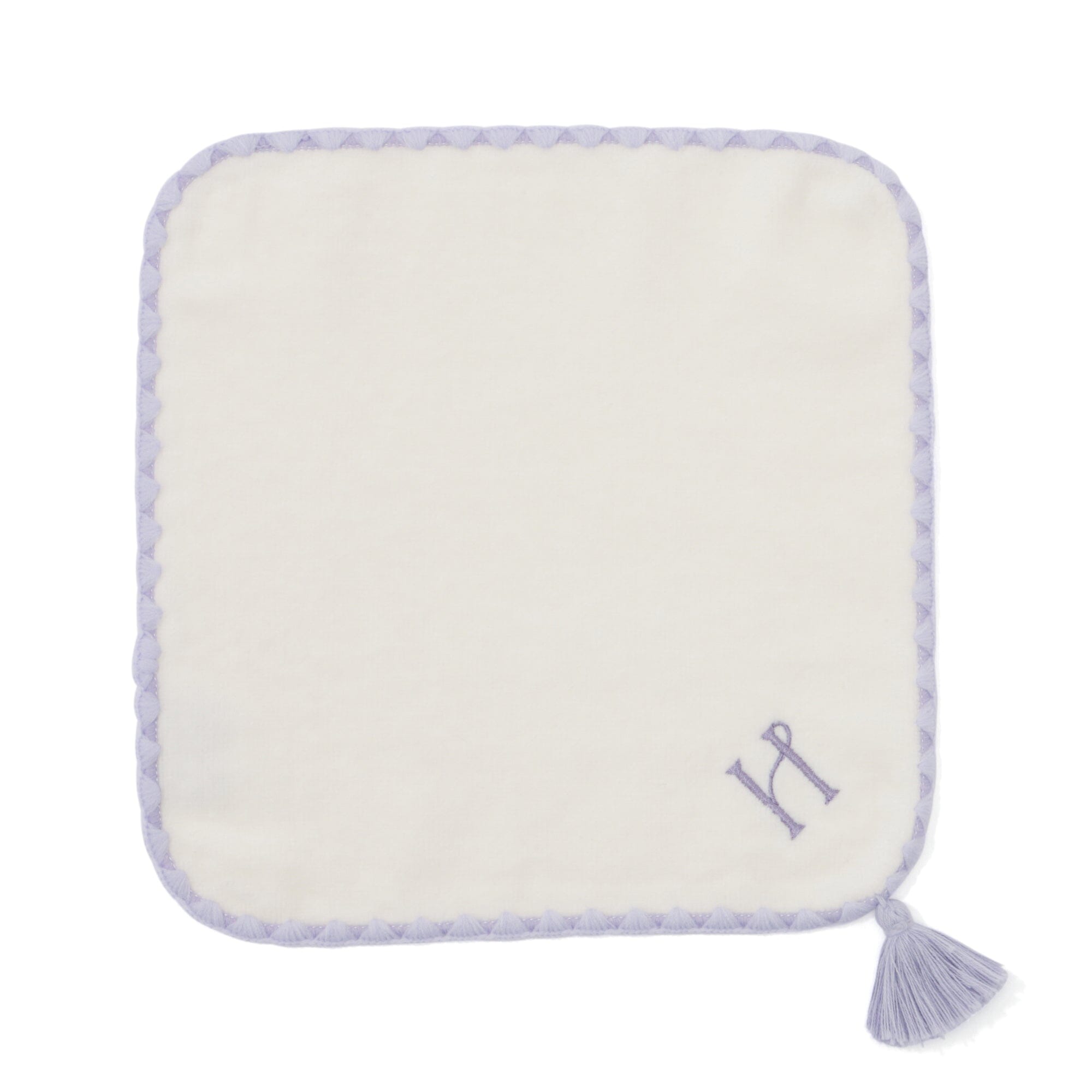 Initial Mini Handkerchief Towel - Soft Purple Cotton Pocket-Sized Towel for Gym, Travel & Everyday Use