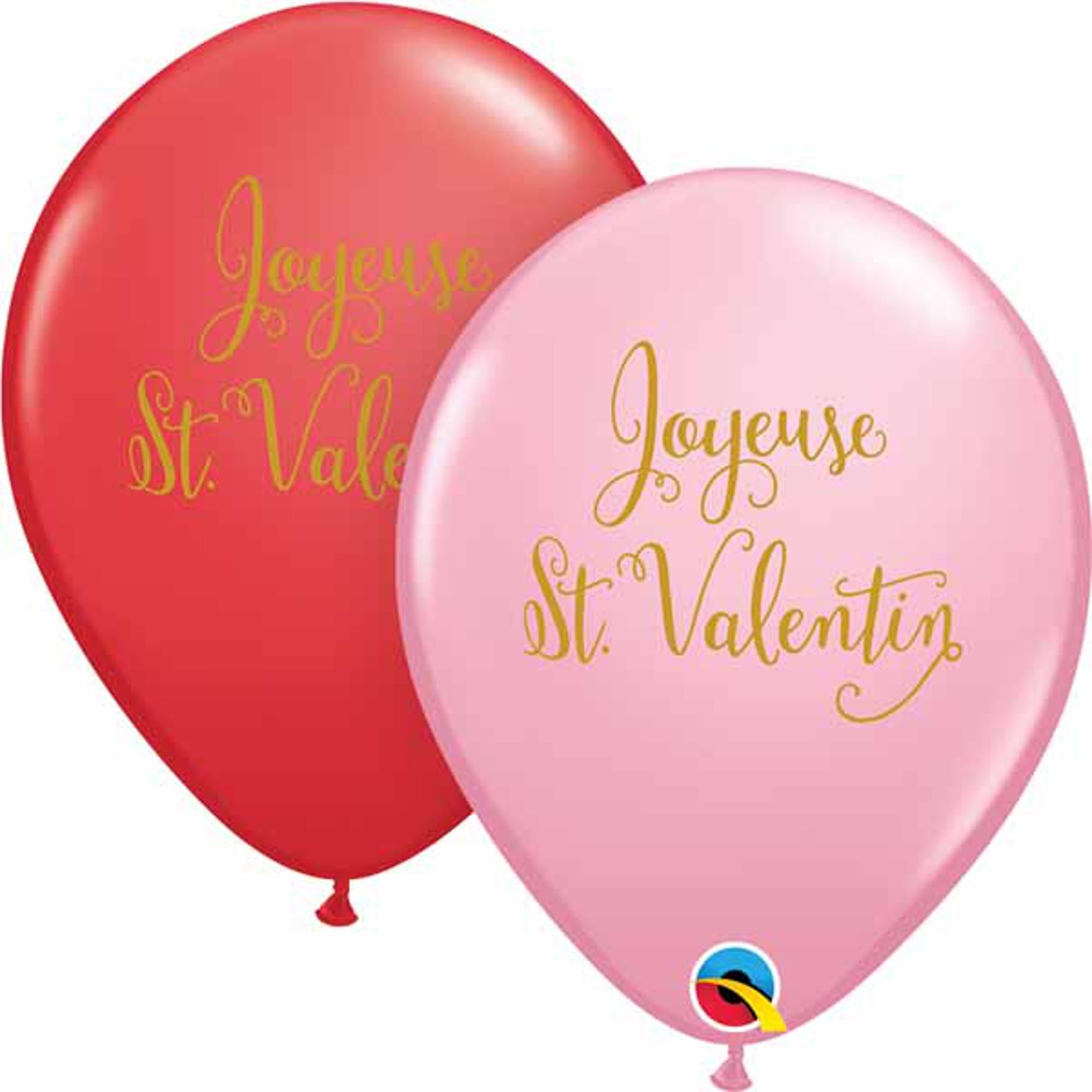 Valentine's Day Latex Balloon Pack - 50 Pink and Red 11-Inch Balloons for Romantic Decorations, Parties & Proposals