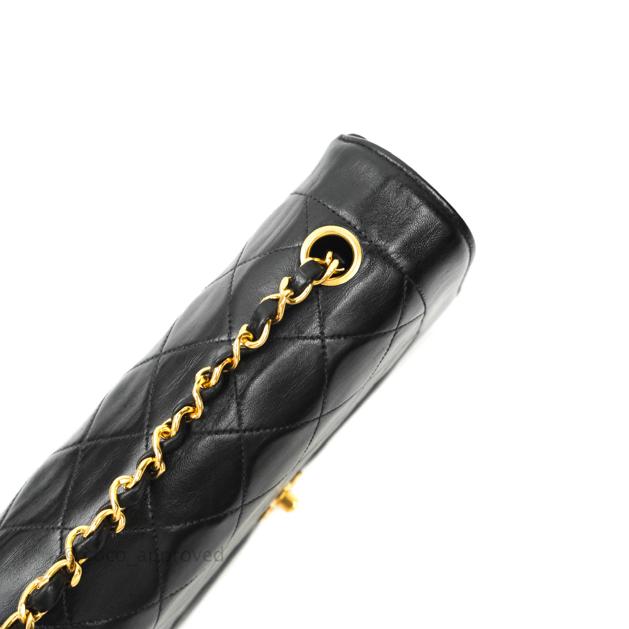 Vintage Chanel Black Quilted Lambskin Medium Classic Diana Flap Bag - Luxury Designer Handbag for Women, Perfect for Evening Events & Special Occasions