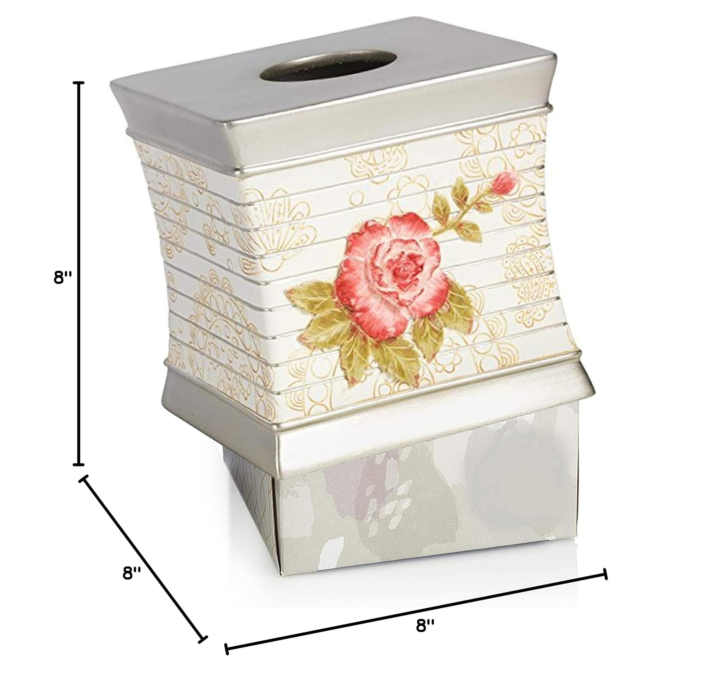Madeline Bath Tissue Box - Elegant Beige Home Decor for Bathroom & Living Room | Perfect for Modern and Classic Interiors
