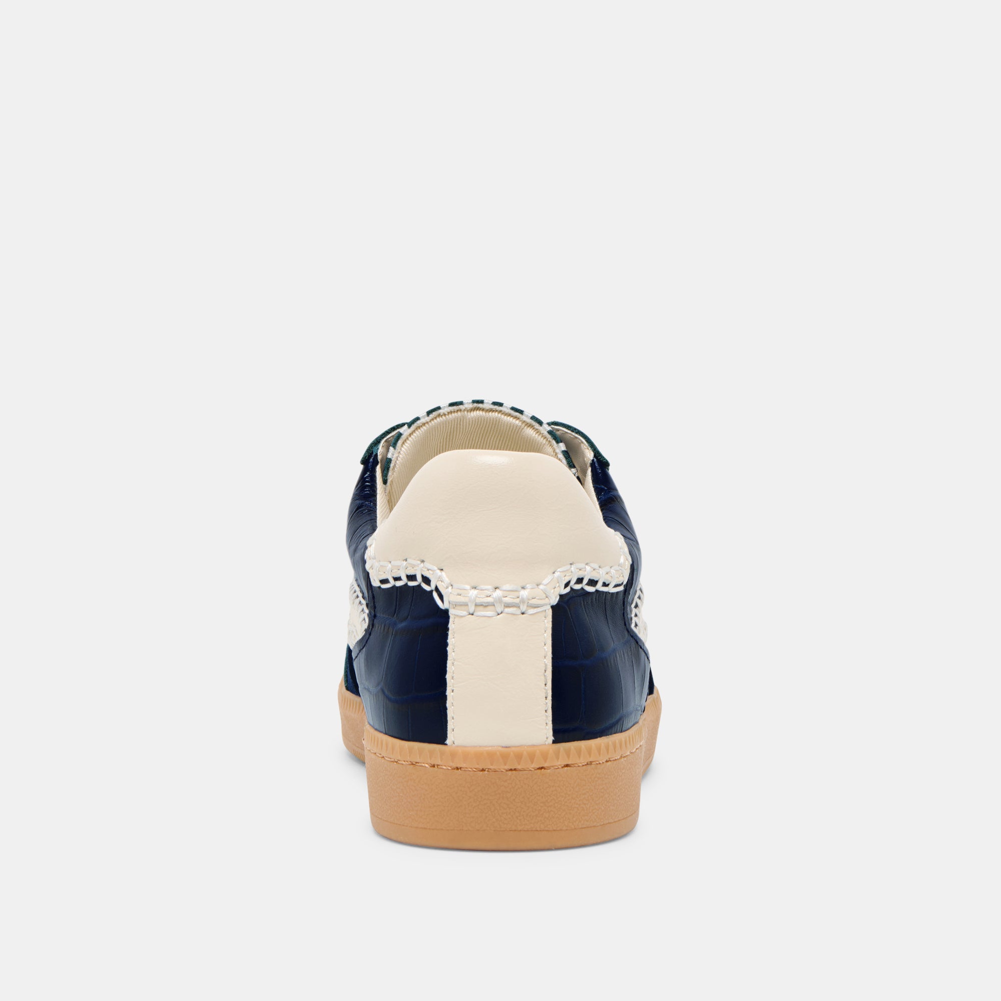 Stylish Stitch Sneakers in Ink Crocodile Embossed Leather - Perfect for Casual Wear, Street Fashion & Everyday Comfort