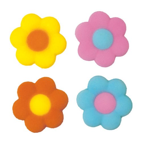 Happi Flowers Sugar Decorations - 12 Count Edible Cake Toppers for Cookies, Cupcakes & Easter Desserts - Perfect for Baking, Party Decorations & Holiday Treats