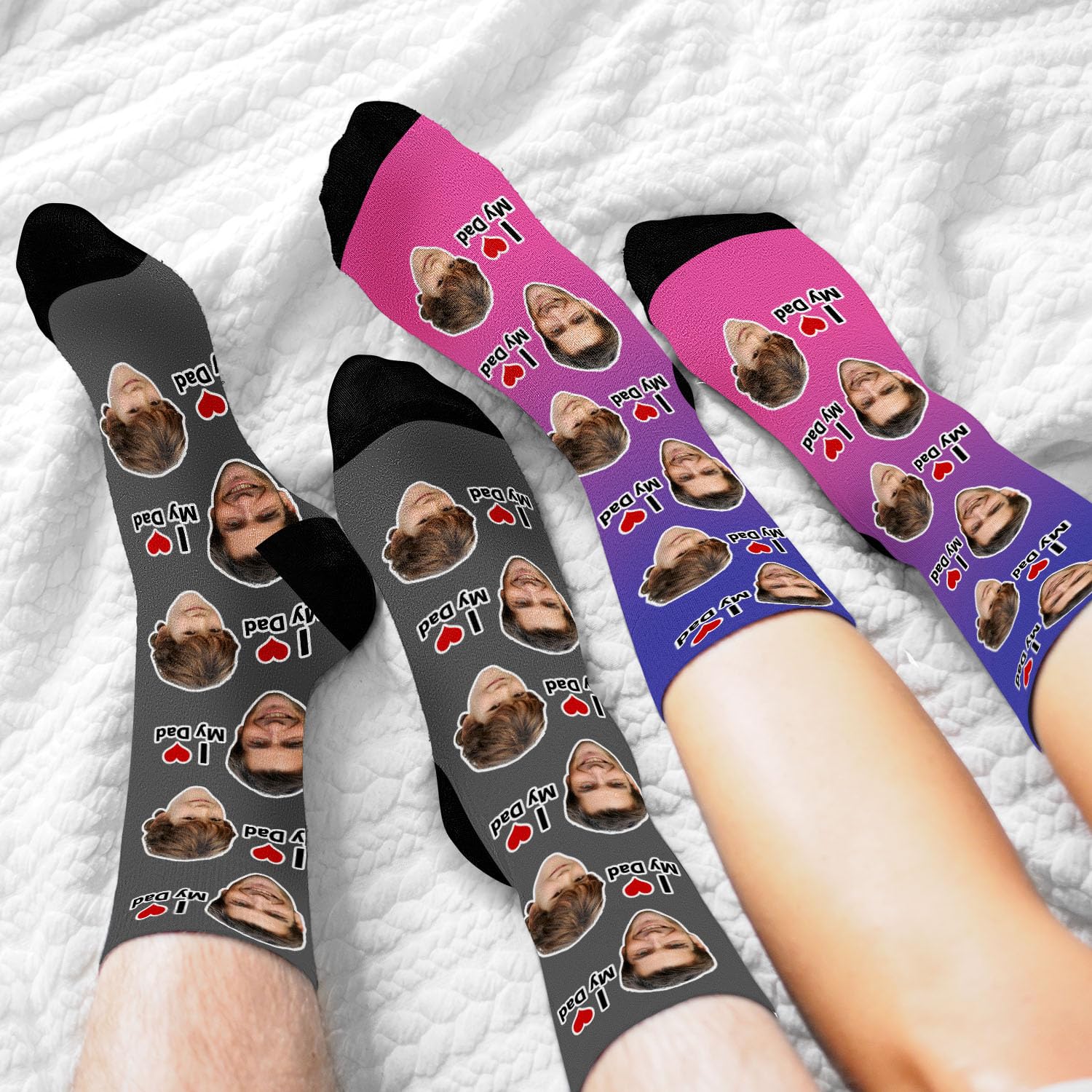 YESCUSTOM Personalized Photo Socks - Custom Face Socks for Men & Women | Unique Wedding & Christmas Gift Ideas | Perfect for Couples, Family & Special Occasions