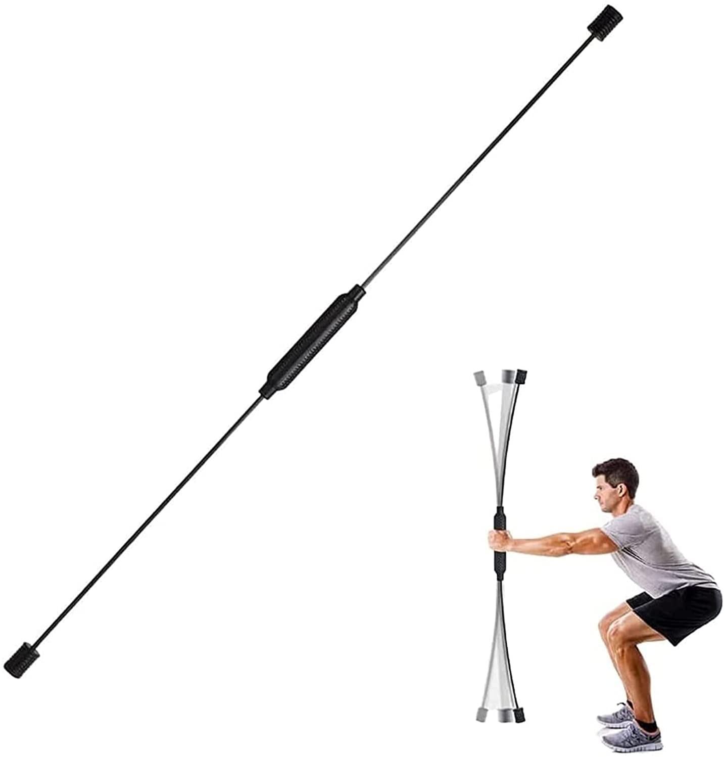 Pilates Bar for Home Workouts - Elastic Resistance Training Bar for Fat Burning, Yoga & Fitness | Multifunctional Exercise Equipment for Strength, Pilates, and Full-Body Toning