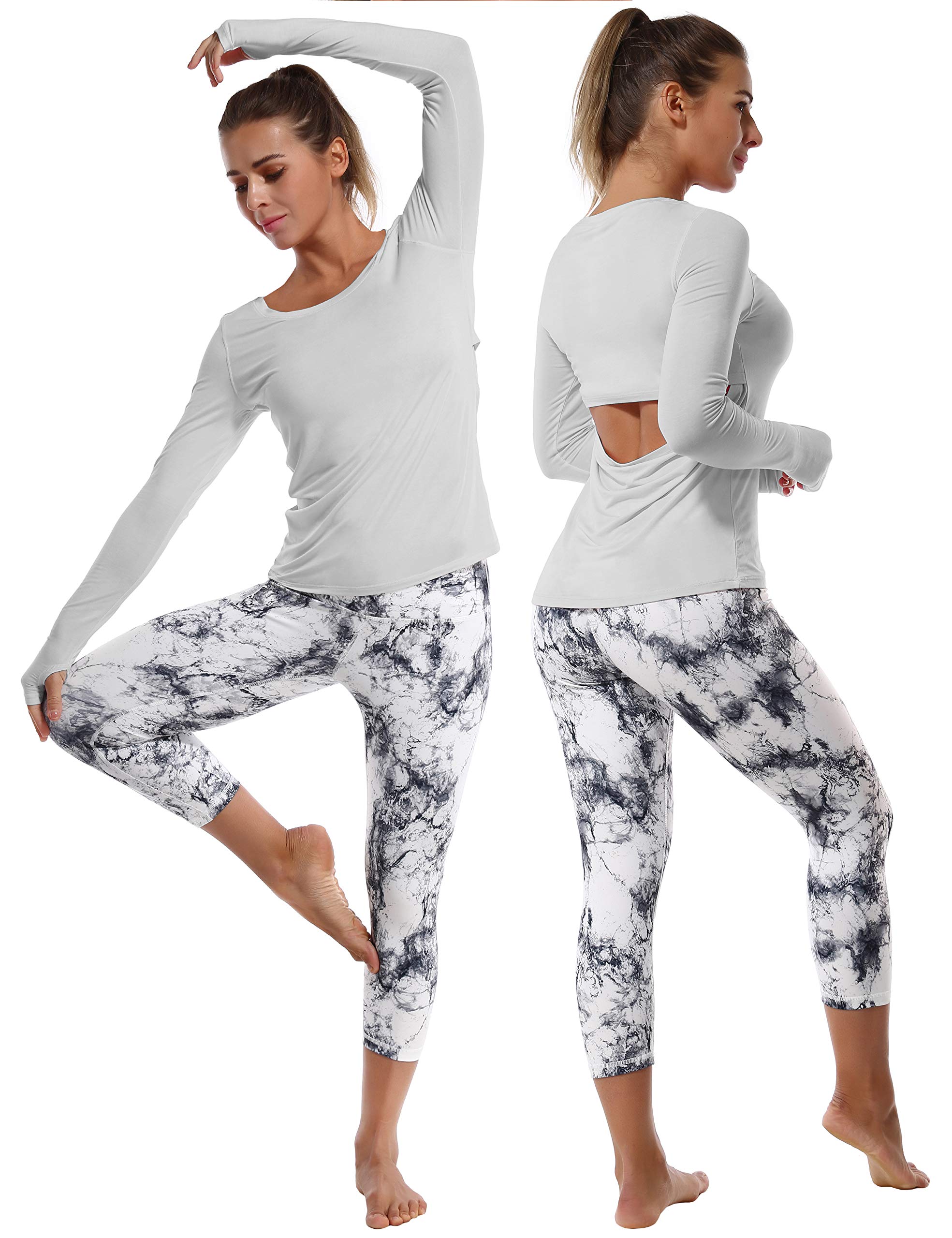 BUBBLELIME Women's Open Back Workout Shirts - Soft Breathable Athletic Yoga Tops for Gym, Running & Fitness - Comfortable Sports Shirts for Yoga, Pilates & Active Lifestyle