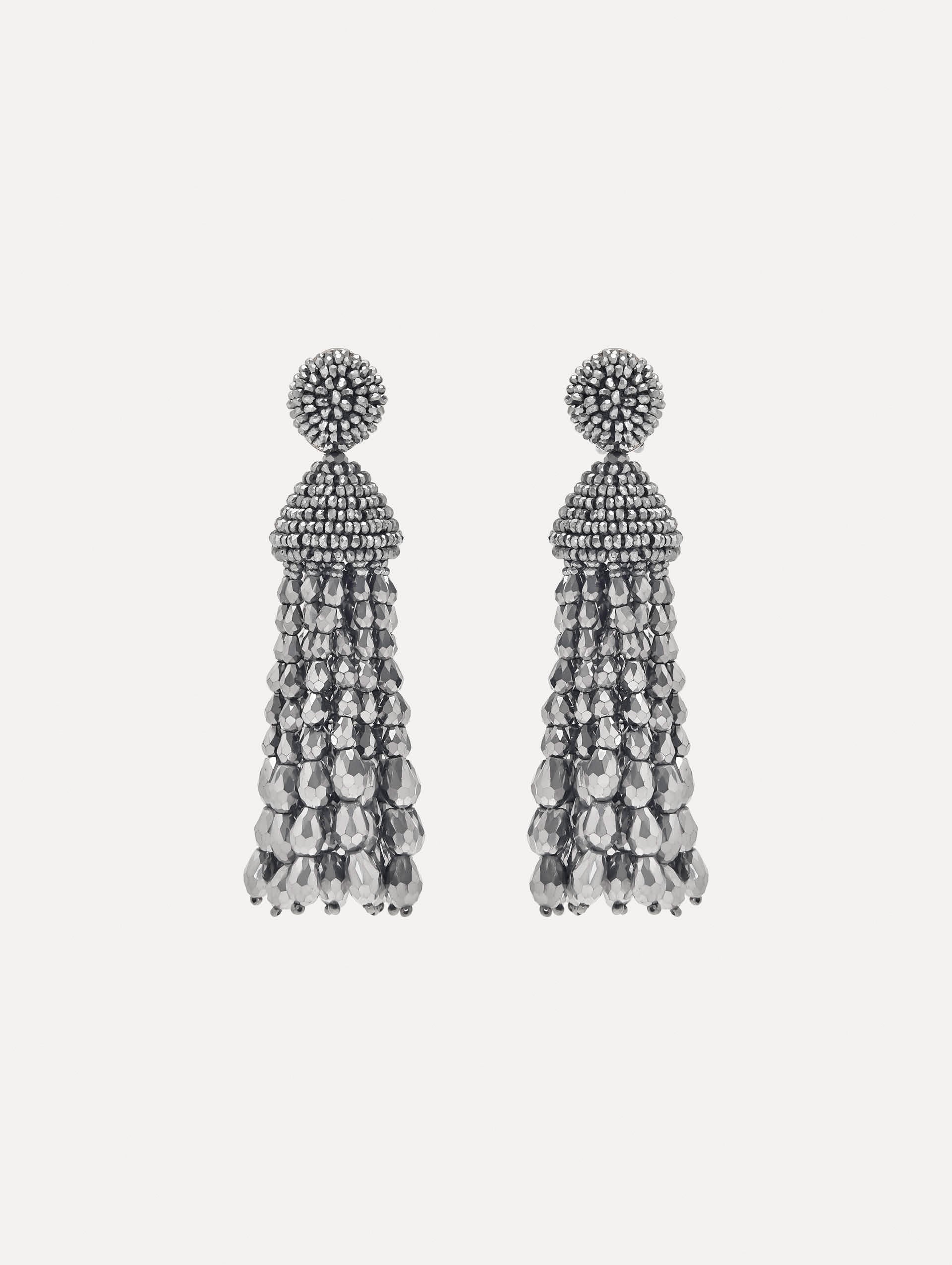 Elegant Beaded Chandelier Clip-On Earrings for Women | Vintage Crystal Dangle Earrings for Parties, Weddings & Special Occasions