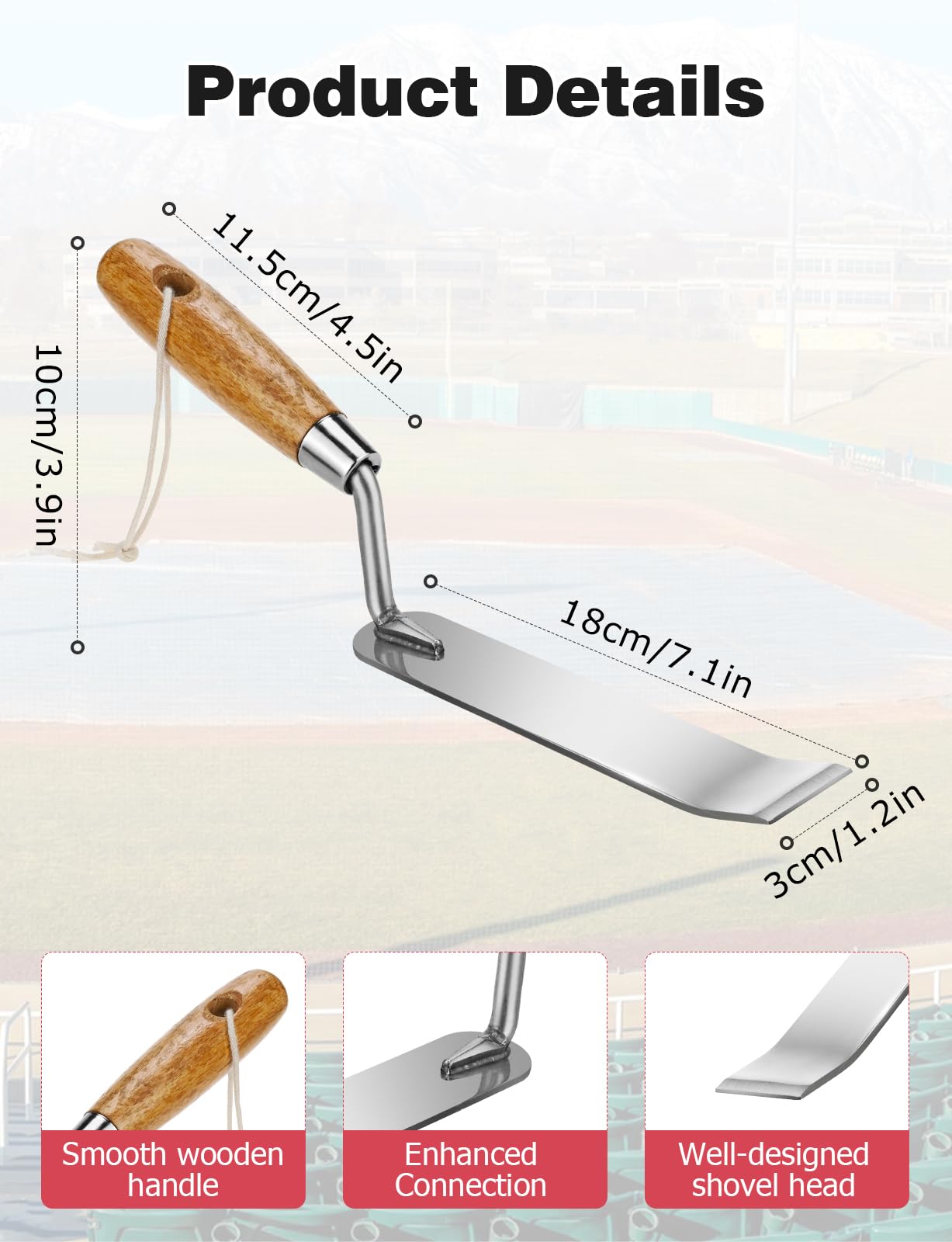 Mellbree 2-Pack Stainless Steel Baseball Dig Out Tool - Softball Base Scoop & Anchor Cleaner for Training | Perfect for Field Maintenance & Practice Sessions