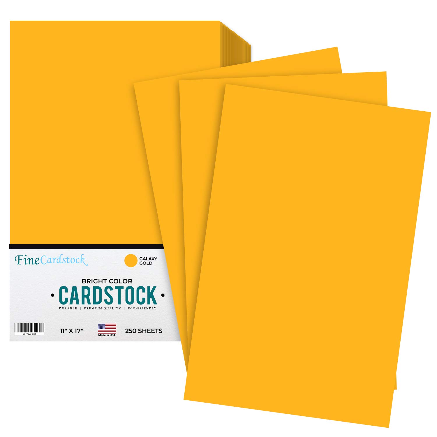 Premium 65-lb Galaxy Gold Cardstock Paper | 250 Sheets, 11
