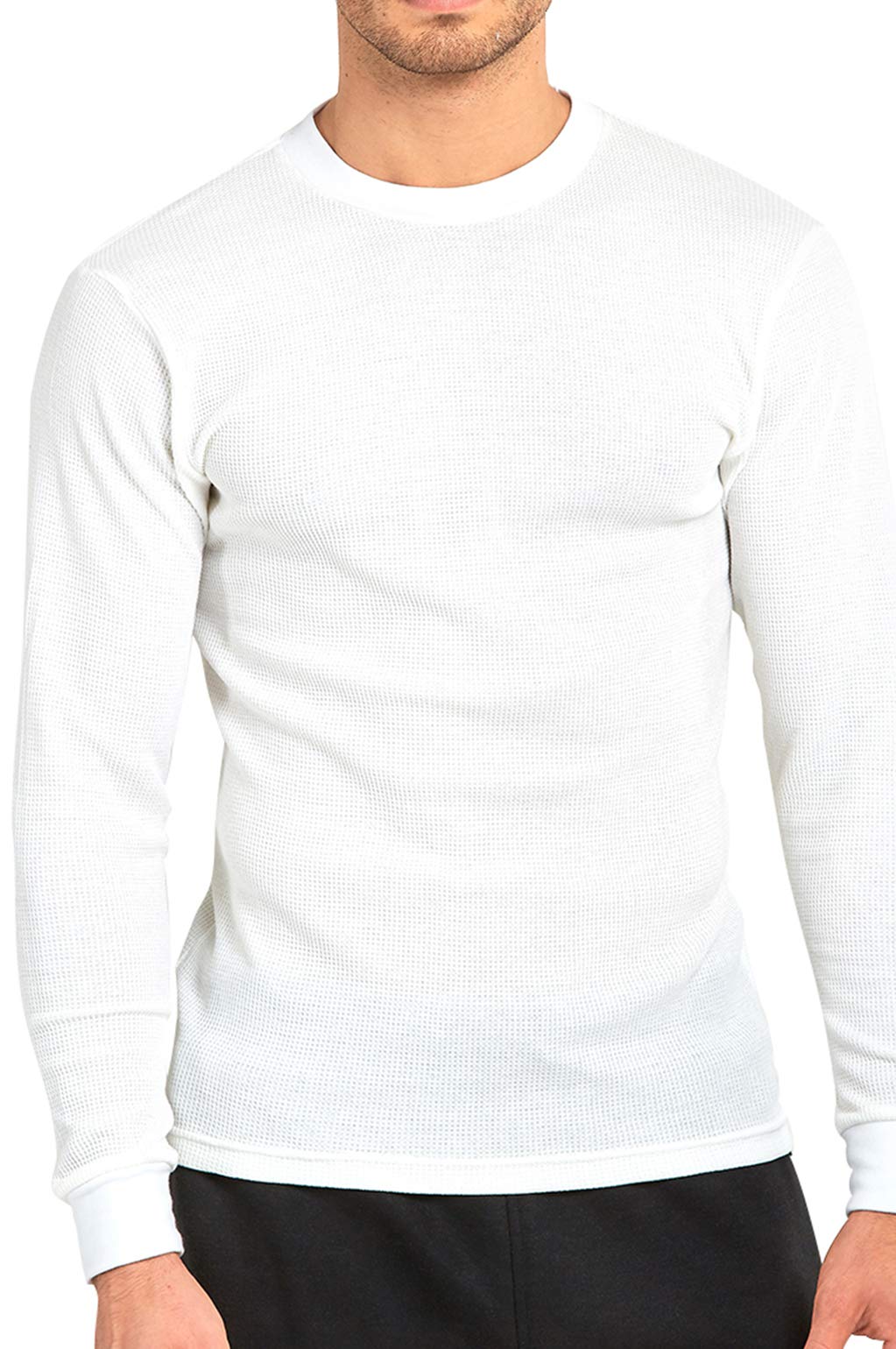 Men's Classic Waffle-Knit Thermal Top - Warm Winter Base Layer Shirt for Outdoor Activities & Cold Weather