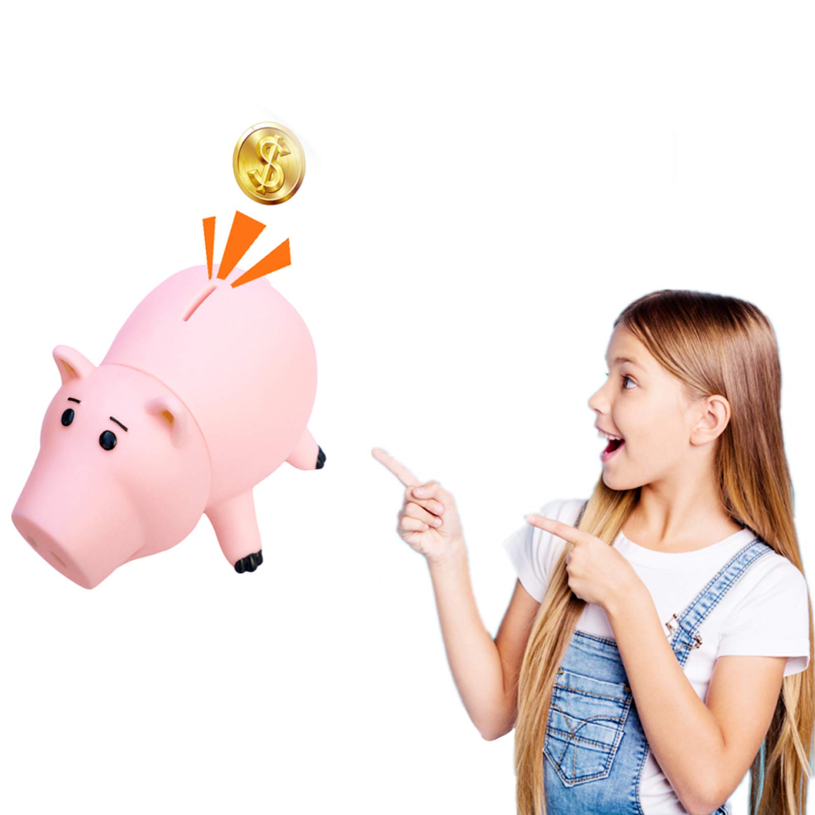 Adorable Pink Pig Money Box - Plastic Piggy Bank for Kids, Perfect Birthday Gift for Boys & Girls - Fun Savings for Allowance, Coins, and Piggy Bank Collectors