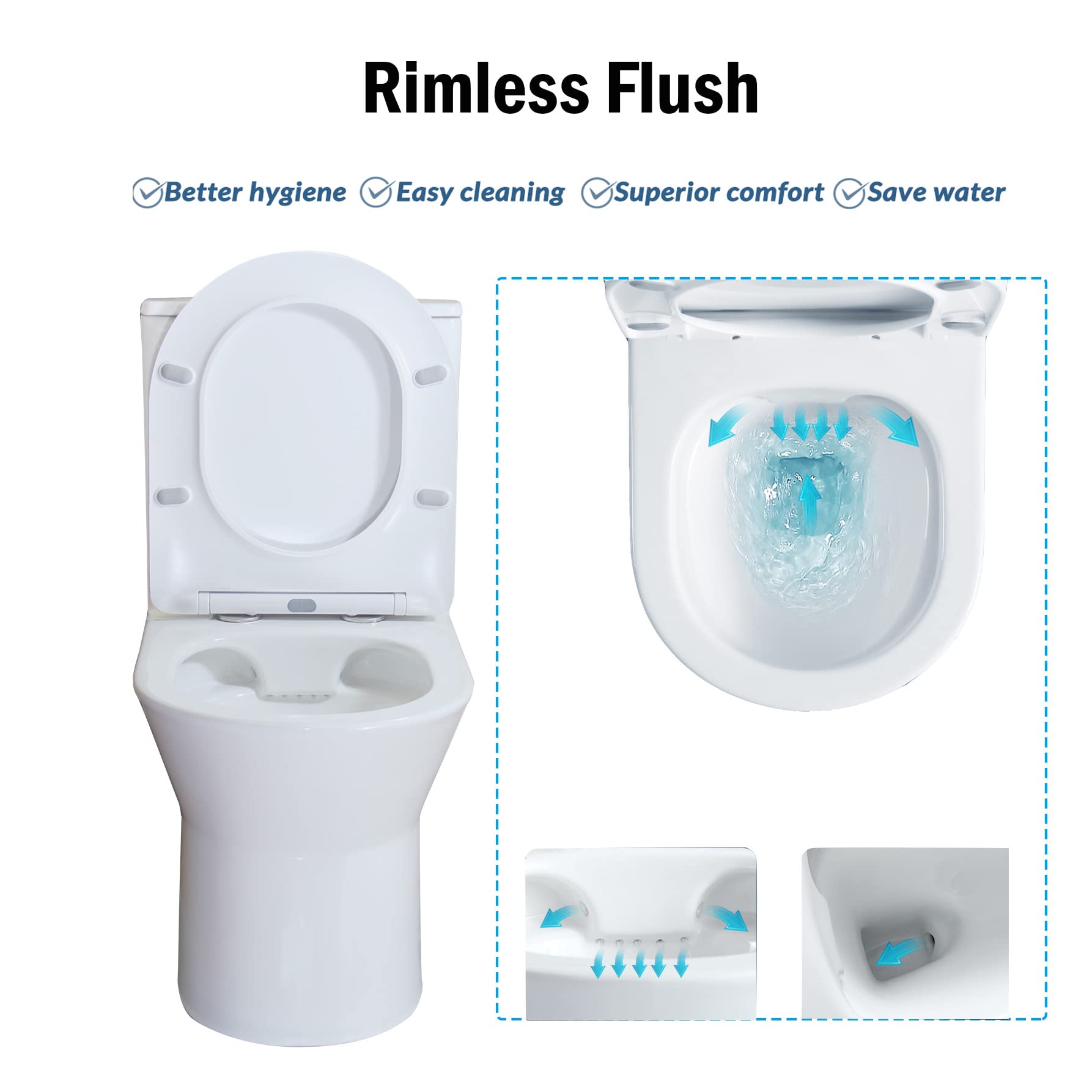 WinZo Compact One Piece Toilet with 10