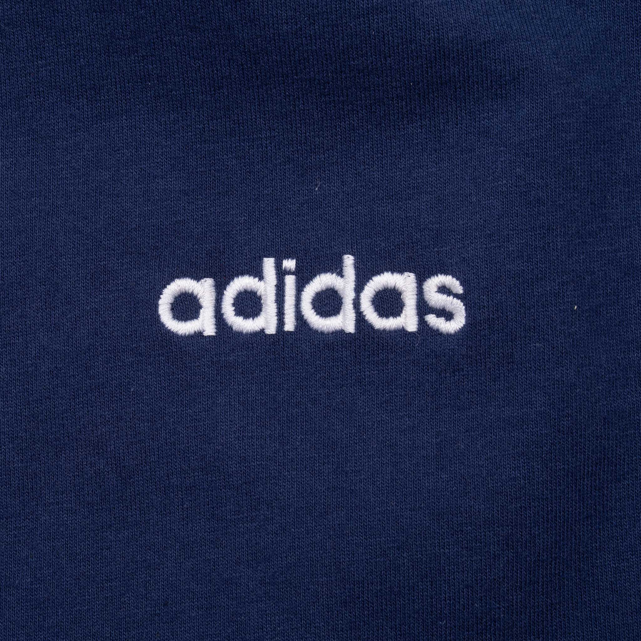 Vintage 1990s Adidas Navy Blue T-Shirt XL - Retro Sportswear for Men, Casual Wear & 90s Fashion Collection
