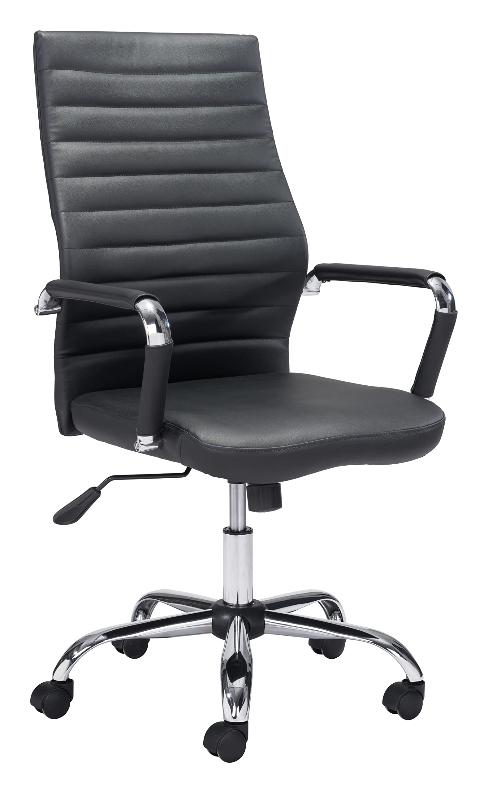 Zuo Primero Ergonomic Office Chair - Adjustable Height, Lumbar Support, Swivel & Rolling - Black Mesh Computer Desk Chair for Home & Office Workspace