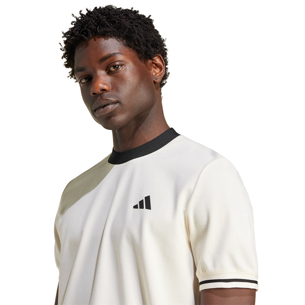 Adidas Men's Heritage Tee - Classic White Cotton T-Shirt for Casual Wear & Street Style | Gym, Lounge & Everyday Outfits
