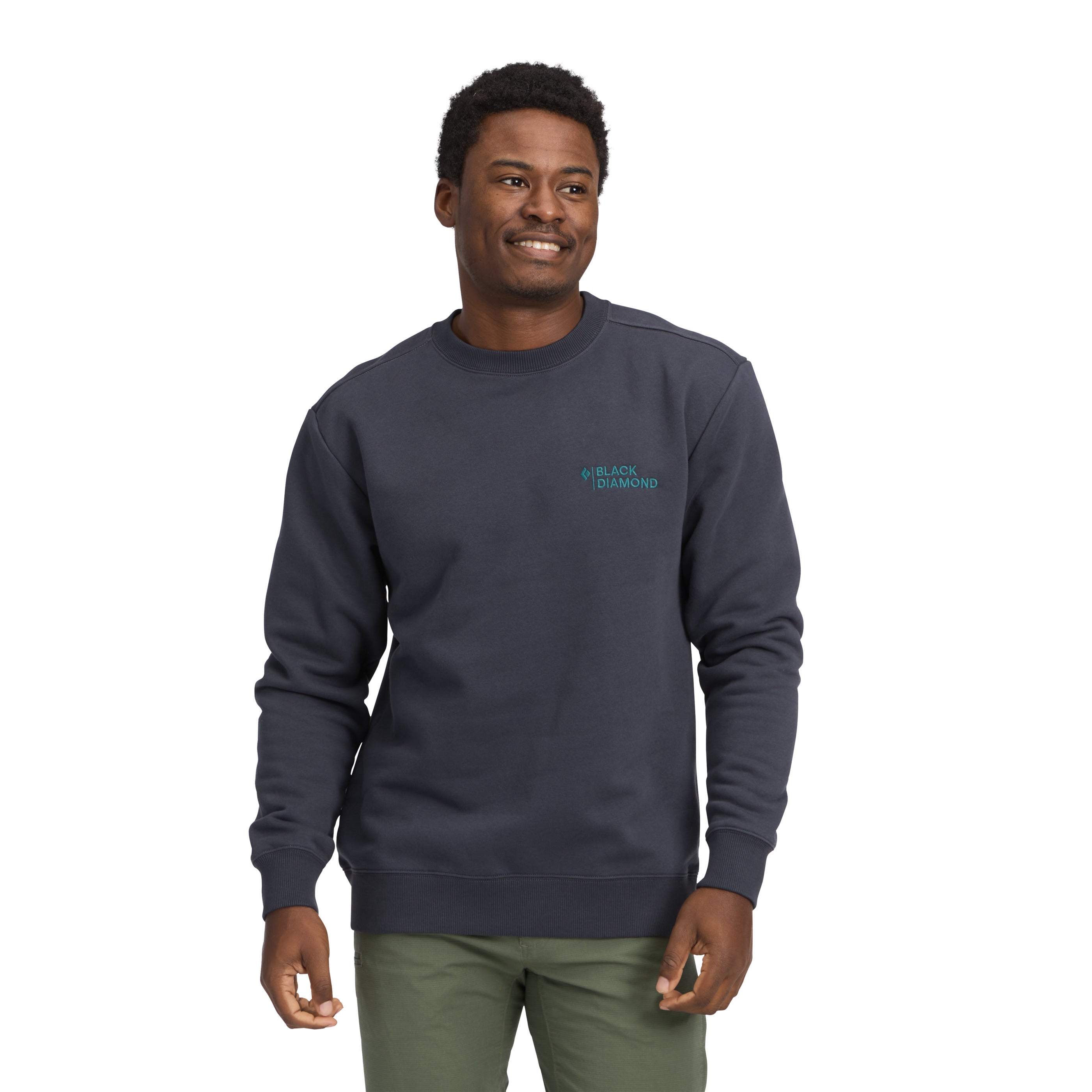 Men's Mini Stacked Crewneck Sweatshirt - Soft Cotton Blend Pullover for Casual Wear, Gym & Layering | Trendy Streetwear & Loungewear Essential