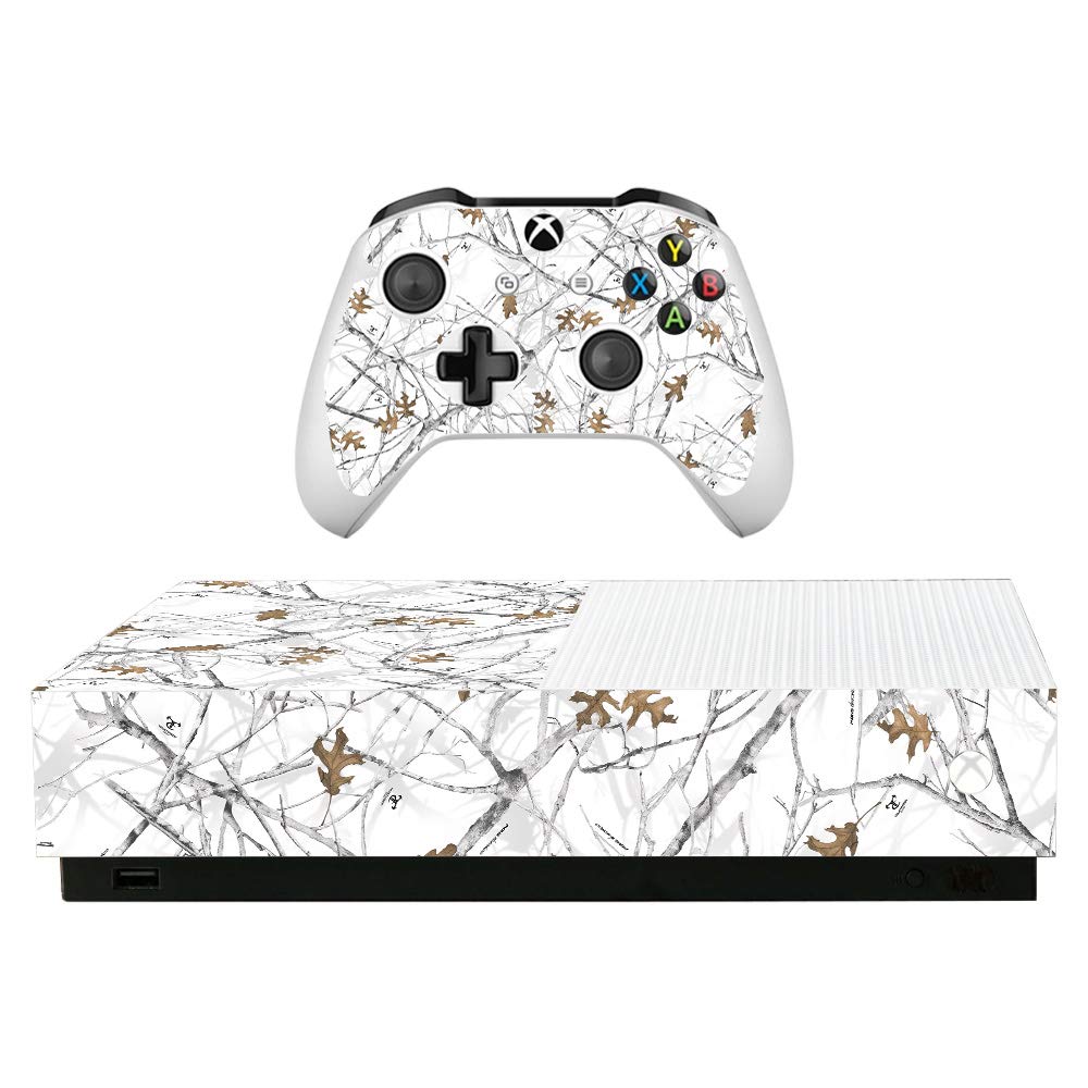 MightySkins Protective Vinyl Decal Wrap Cover for Microsoft Xbox One S All-Digital Edition - Conceal Snow Design | Durable, Customizable Skin | Easy to Apply & Remove | Made in USA | Perfect for Gaming Setups & Personalization