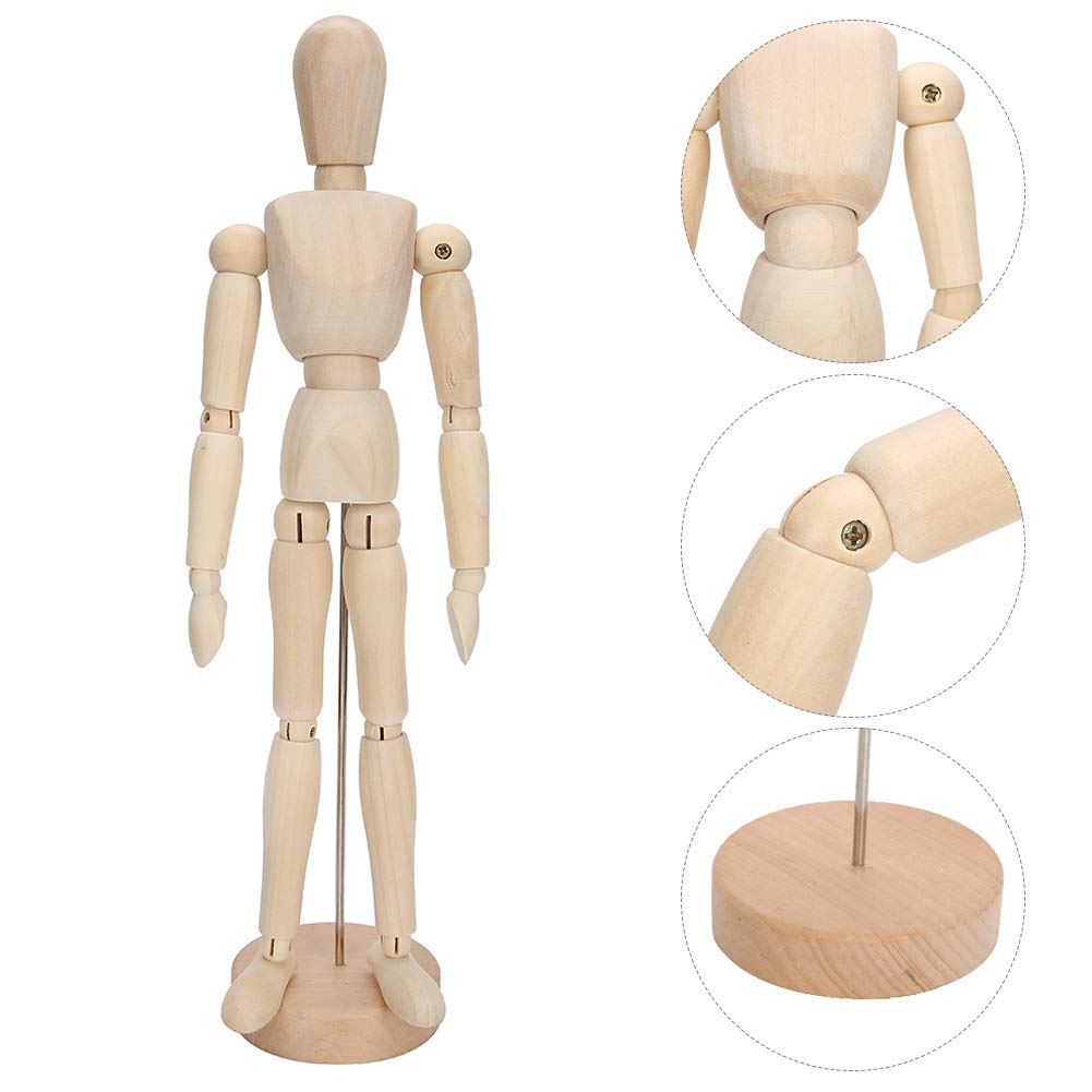 Wooden Artist Mannequin - Flexible Poseable Human Figure Model with Stand for Drawing, Sketching & Art | Perfect for Artists, Students & Home Decor