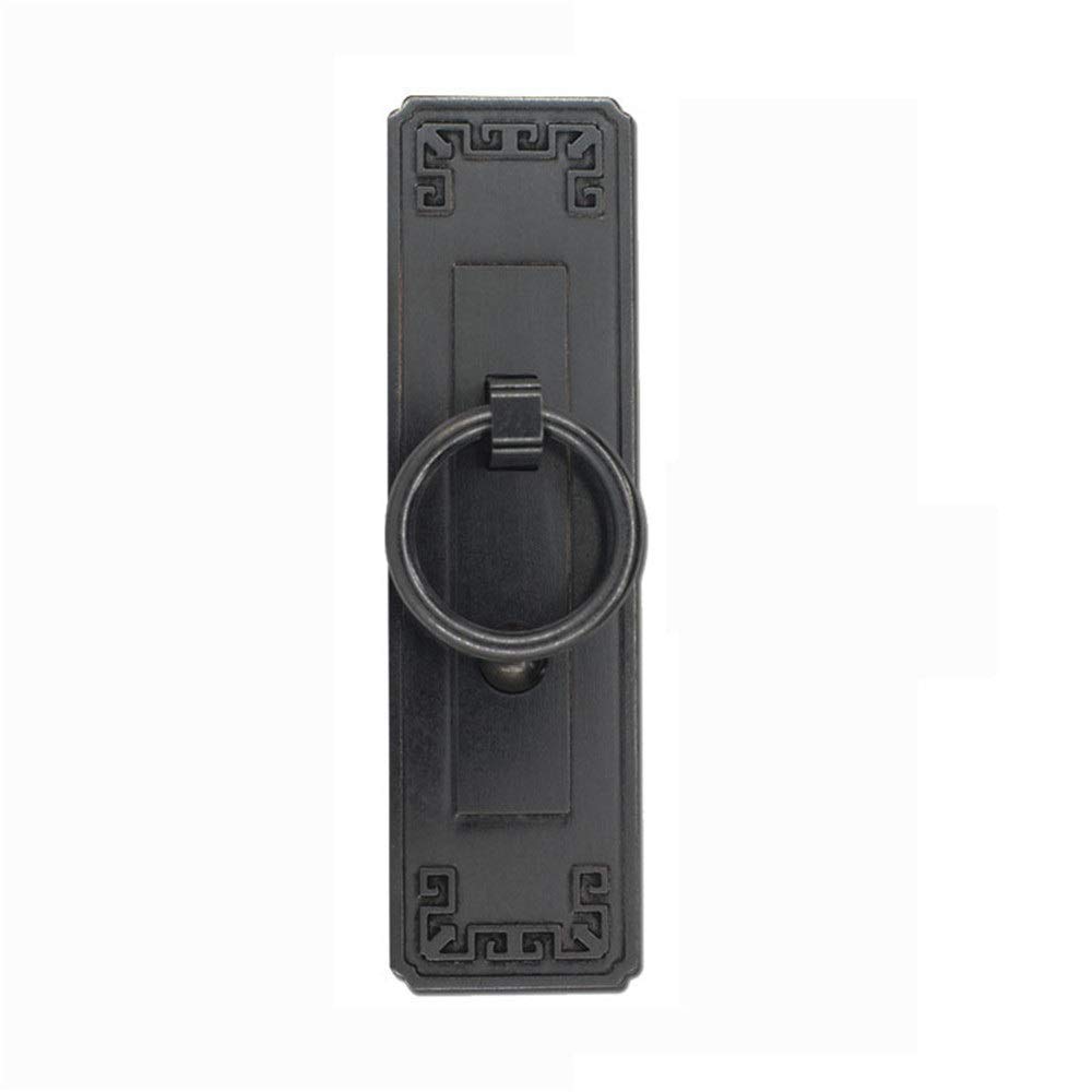 Vintage Chinese Style Solid Wood Door Handle - Pure Copper Antique Gate Hardware for Teahouse, Wardrobe & Retro Doors (8x24CM, Color C3) | Perfect for Traditional Decor, Home Renovation & DIY Projects
