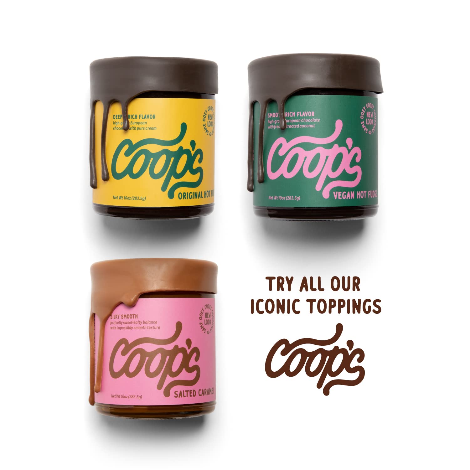 Coop's Original Hot Fudge Sauce - Gourmet All Natural Chocolate Topping for Ice Cream, Sundaes & Desserts | Gluten Free, Non-GMO, Handcrafted | 10 Oz Jar - Perfect for Parties, Family Gatherings & Sweet Treats