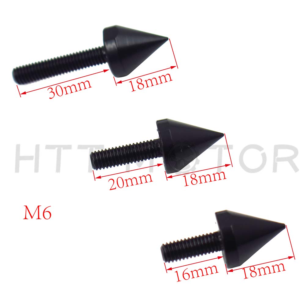 Black Spike Fairing Bolts Kit for 2004-2006 YZF R1 - Motorcycle Accessories