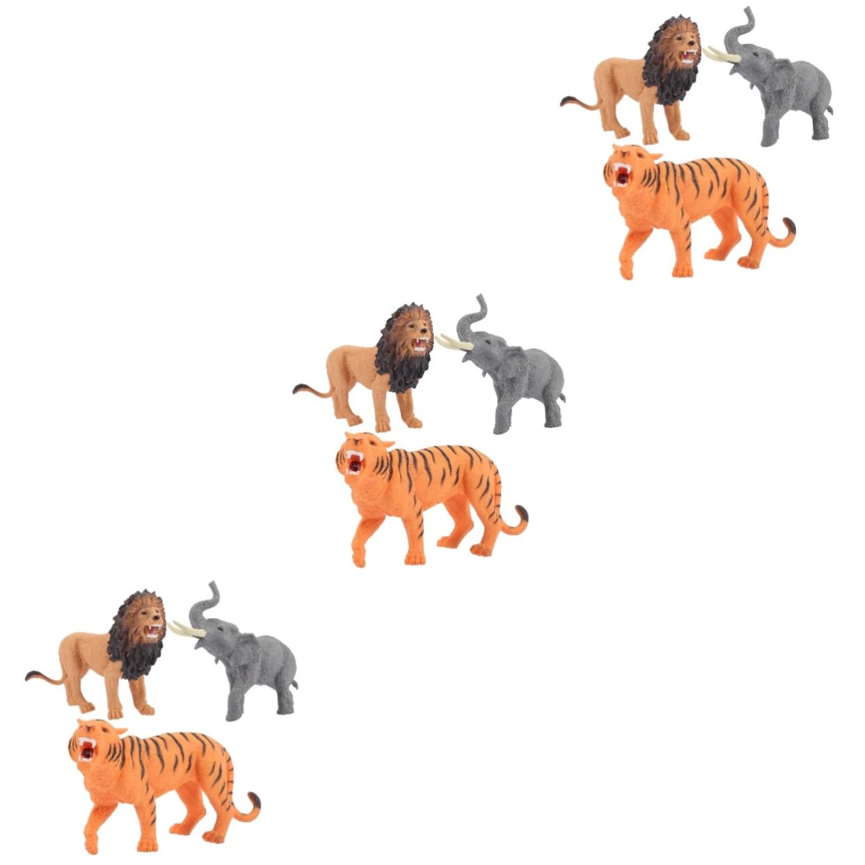 9-Piece Jungle Animal Toy Set - Realistic Plastic Animal Figures for Kids, Toddlers & Children - Forest Animal Models for Play, Learning & Desktop Decor - Perfect for Pretend Play, Educational Activities & Party Favors
