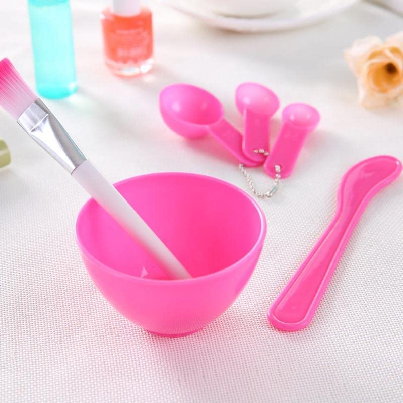 Aishu Professional Facial Bleach Face Mask Mixing Bowl Set - Pink Spa Tools for Skin Lightening & Brightening | Perfect for Salon, Spa & At-Home Skincare Treatments