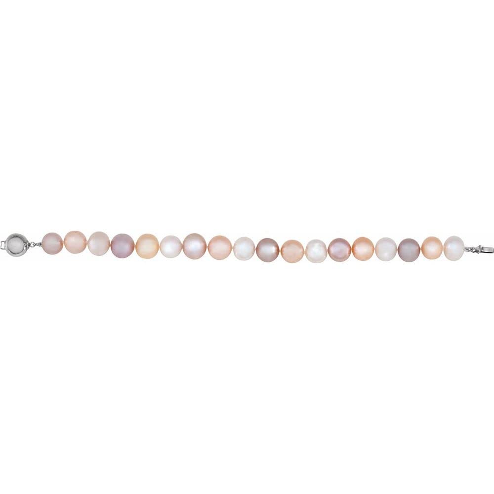 Sterling Silver Freshwater Cultured Pearl Multicolor Bracelet for Women - Elegant Fine Jewelry Gift for Her (7.75 Inch) - Perfect for Anniversaries, Birthdays & Special Occasions