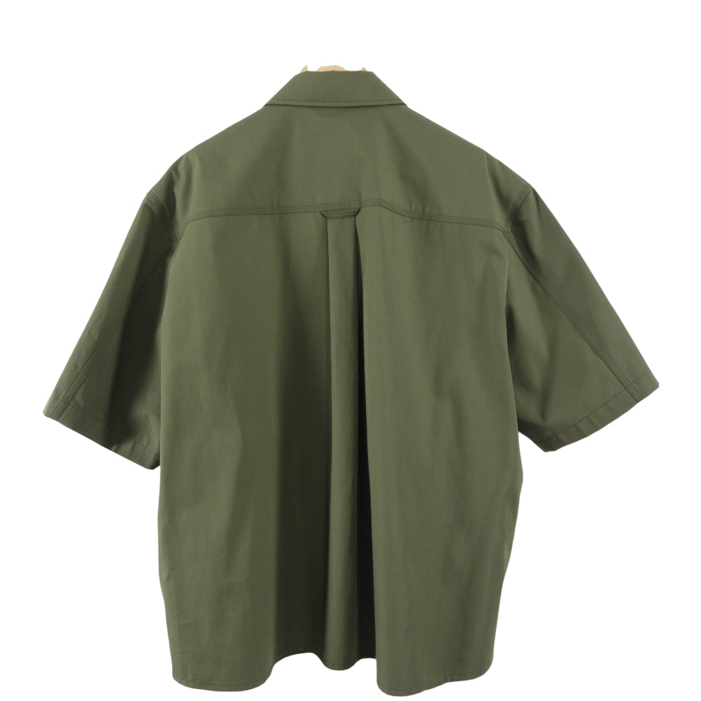 Christian Dior Army Green Short Sleeve Button-Up Shirt Size L (8/10) - Casual Summer Wear & Street Style Fashion