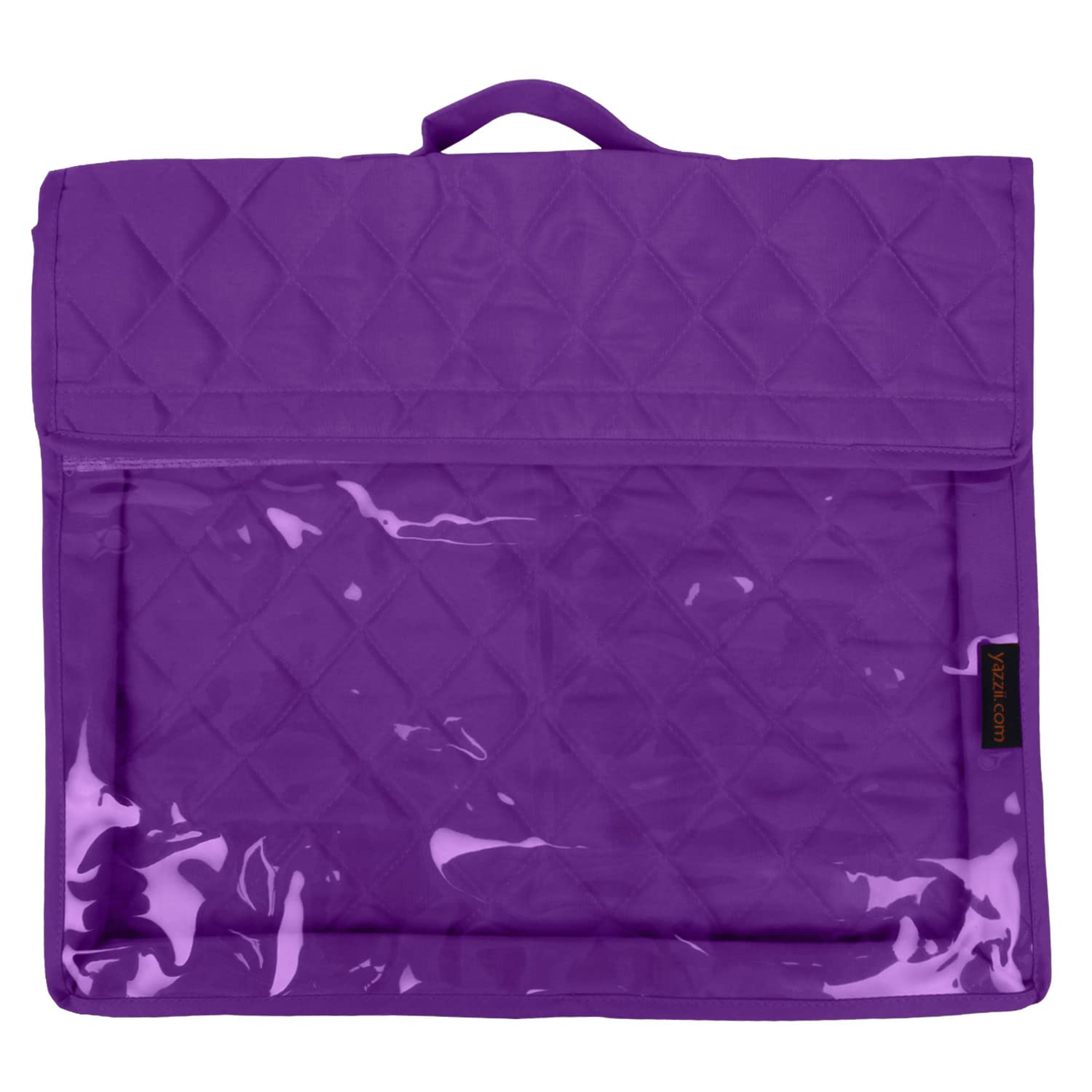 Yazzii Crafts Project Folder - Arts & Crafts Storage Organizer Bag - Portable Multifunctional Sewing & Knitting Supply Case for Embroidery, Crochet, Quilting & DIY Projects (Purple) - Perfect for Home, Travel & Classroom Organization