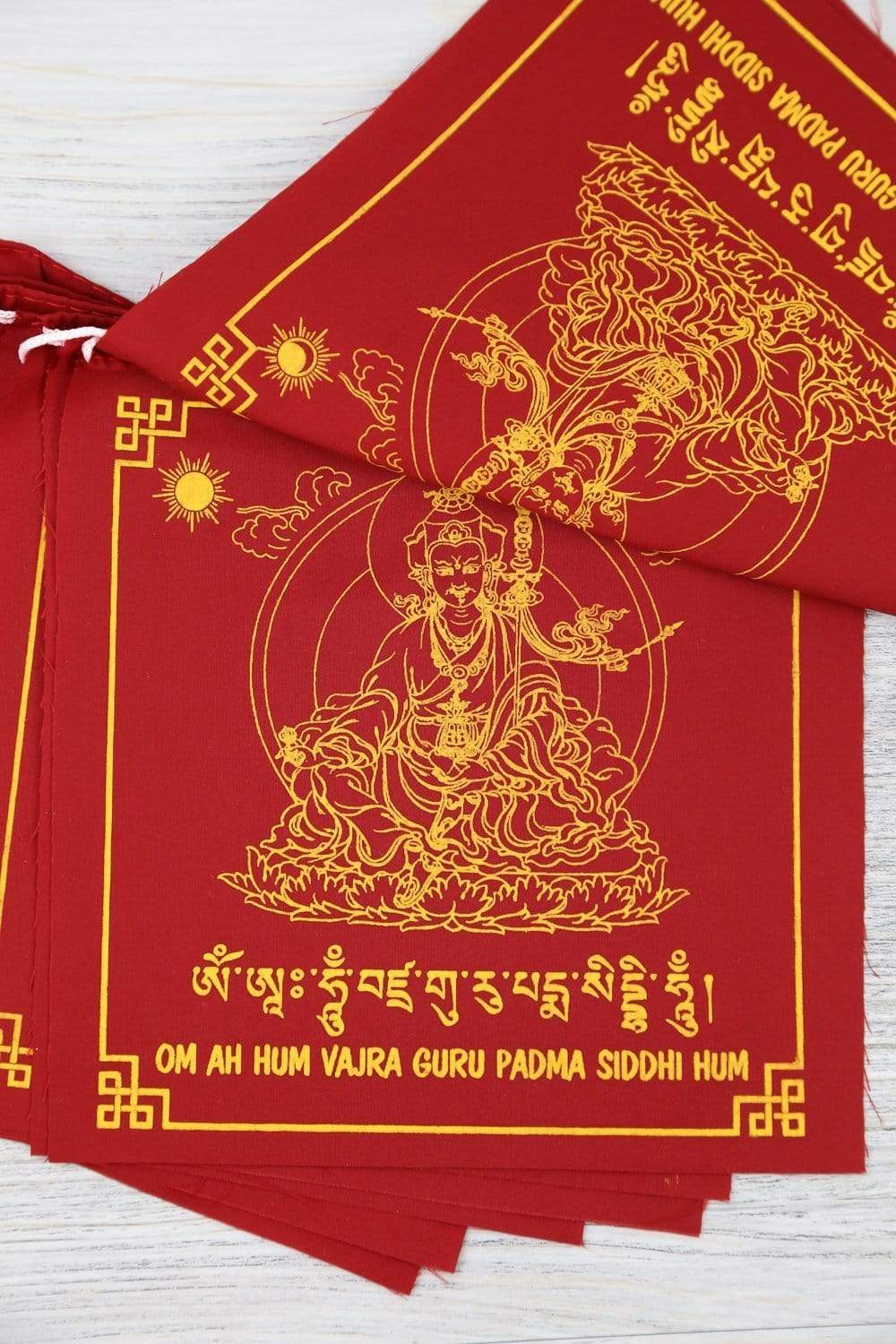 Authentic Guru Rinpoche Prayer Flags - Tibetan Buddhist Blessing Banners for Home, Garden & Meditation Spaces | Bring Peace & Positive Energy