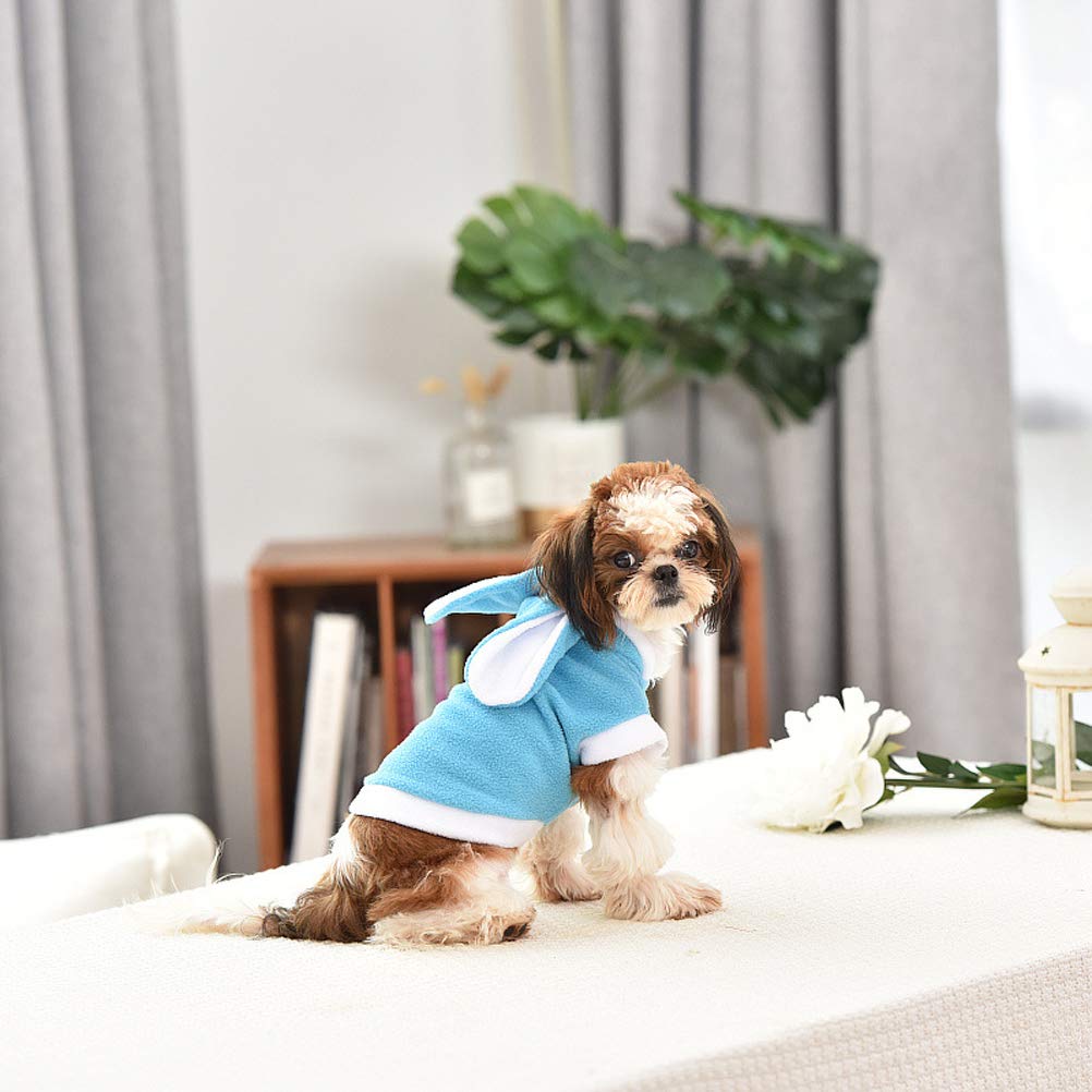 Funny Dog Costume - Cute Puppy Jumpsuit & Bunny Outfit for Easter | Warm Dog Sweater & VIP Jacket for Small Dogs & Cats | Perfect for Easter Photos, Pet Parties & Winter Wear