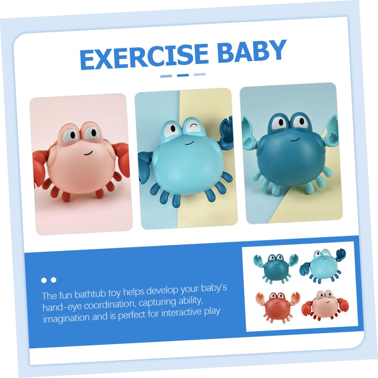 LALADEFIEE 4-Piece Wind-Up Bath Toys Set - Cute Sea Animal Swimming Toys for Kids, Waterproof Bathtub Fun for Toddlers & Babies (Perfect for Sensory Play, Bath Time Learning & Pool Parties)