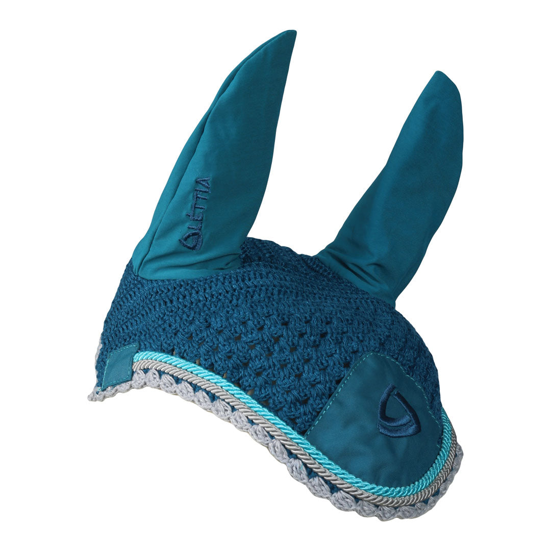 Lettia Honeycomb Collection Fly Bonnet for Horses - Breathable UV Protection Equestrian Bonnet for Riding and Training - Perfect for Summer Outdoor Activities