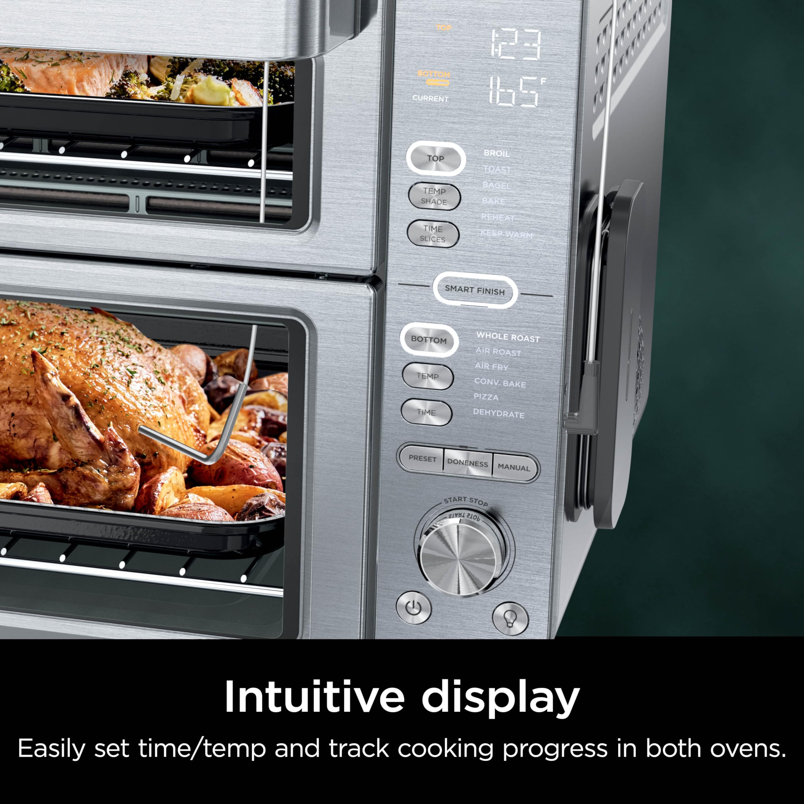 Ninja DCT651 XL Countertop Oven with Air Fryer - 12-in-1 Smart Toaster Oven, DualZone Technology, FlexDoor & FlavorSeal - Bake, Broil, Reheat, Toast - Perfect for Small Kitchens, Dorms & RV Cooking - Stainless Steel Pro Cook System