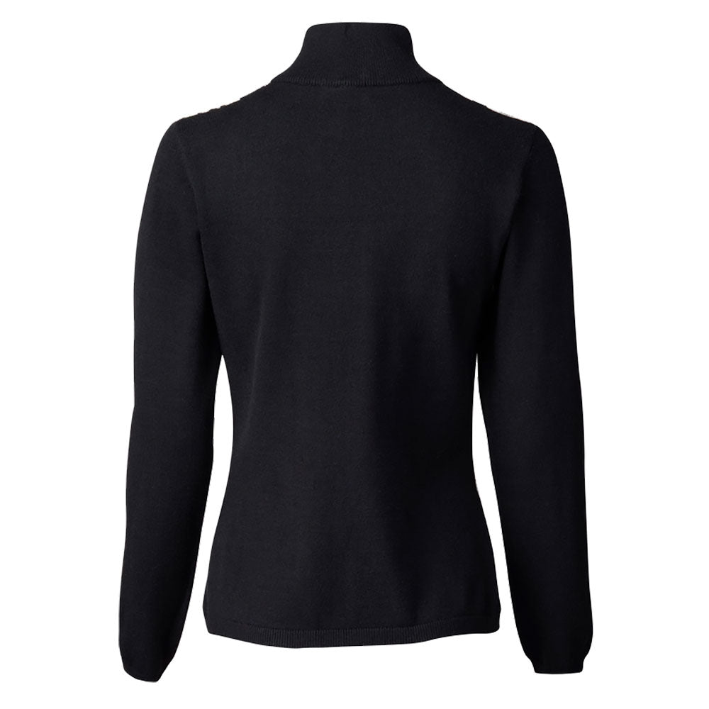 Women's Full Zip Golf Sweater - Daily Sports Romilly Cardigan in Black | Warm & Stylish Outerwear for Golf, Casual Wear & Outdoor Activities