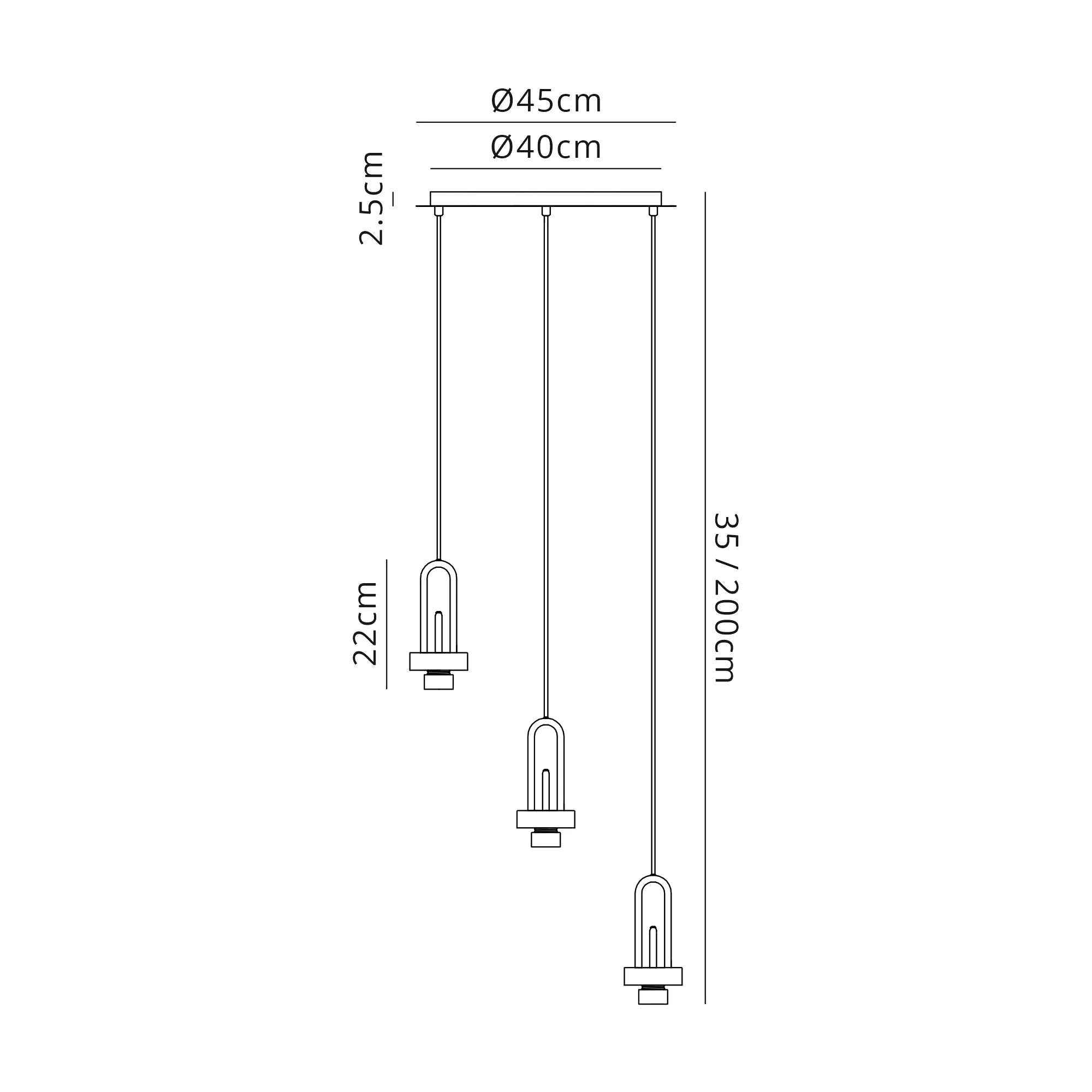 Stylish Cadiz 3-Light Cluster Pendant - Modern Ceiling Lighting Fixture for Dining Room, Kitchen Island & Living Room Decor
